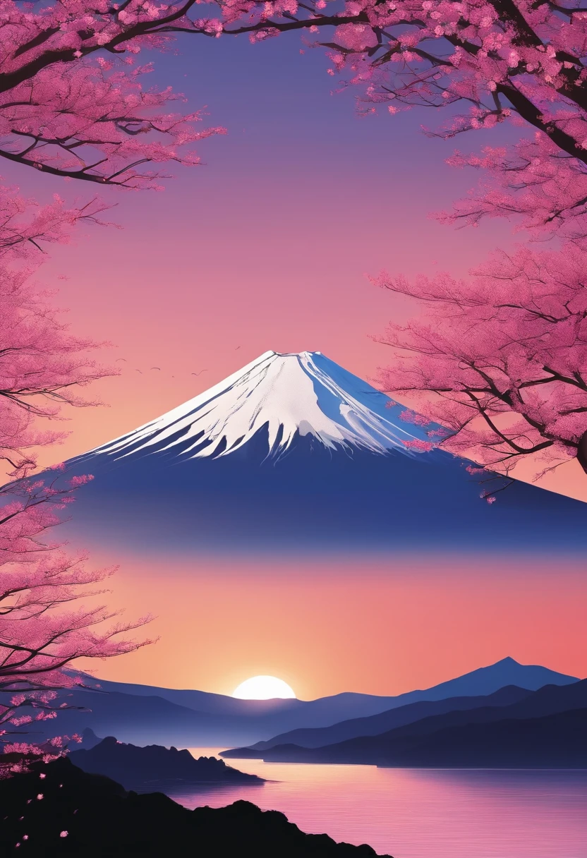 Mt fuji,Japanese flag,sunrises,cherry trees,🇯🇵,510