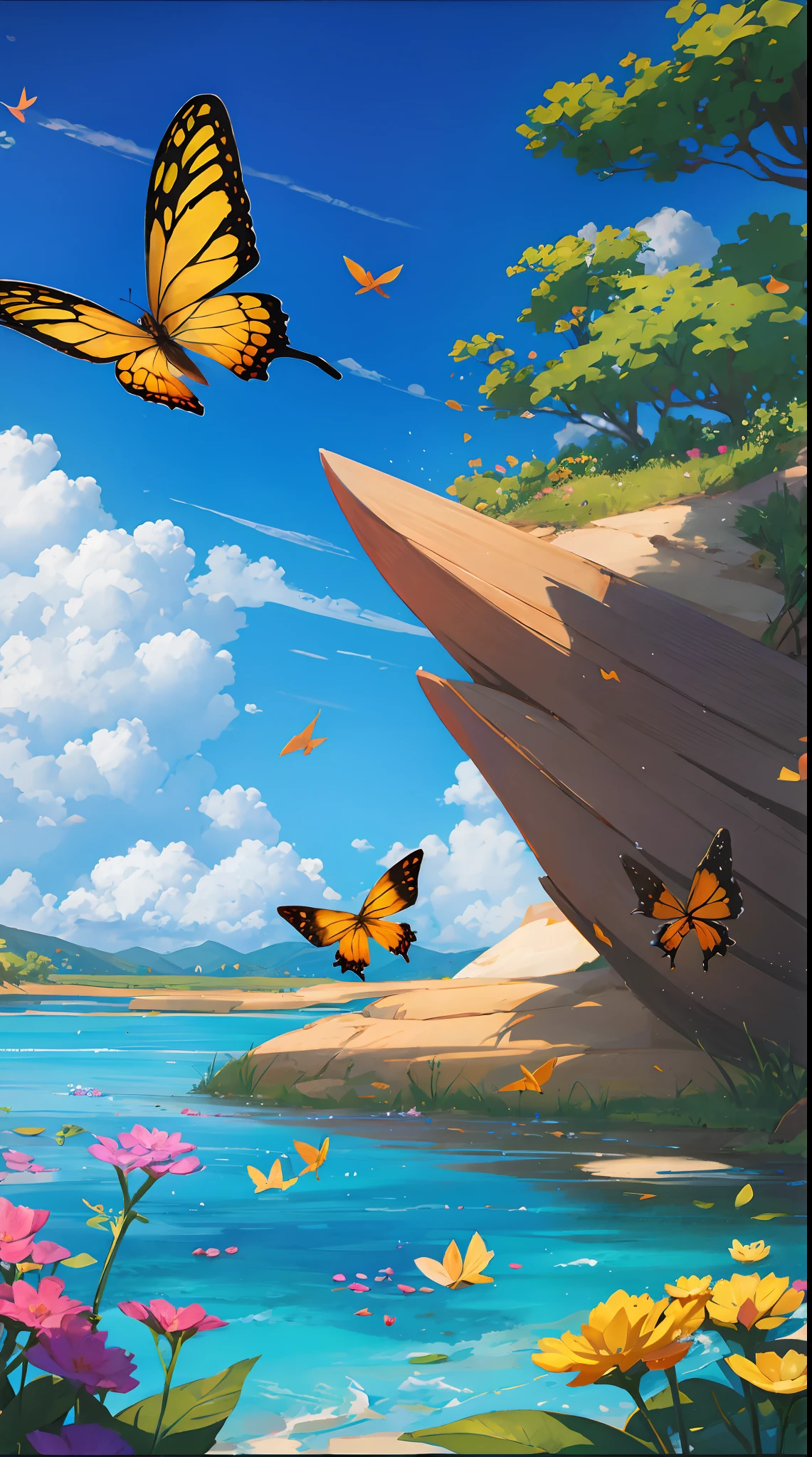 Butterflys in the lagoon