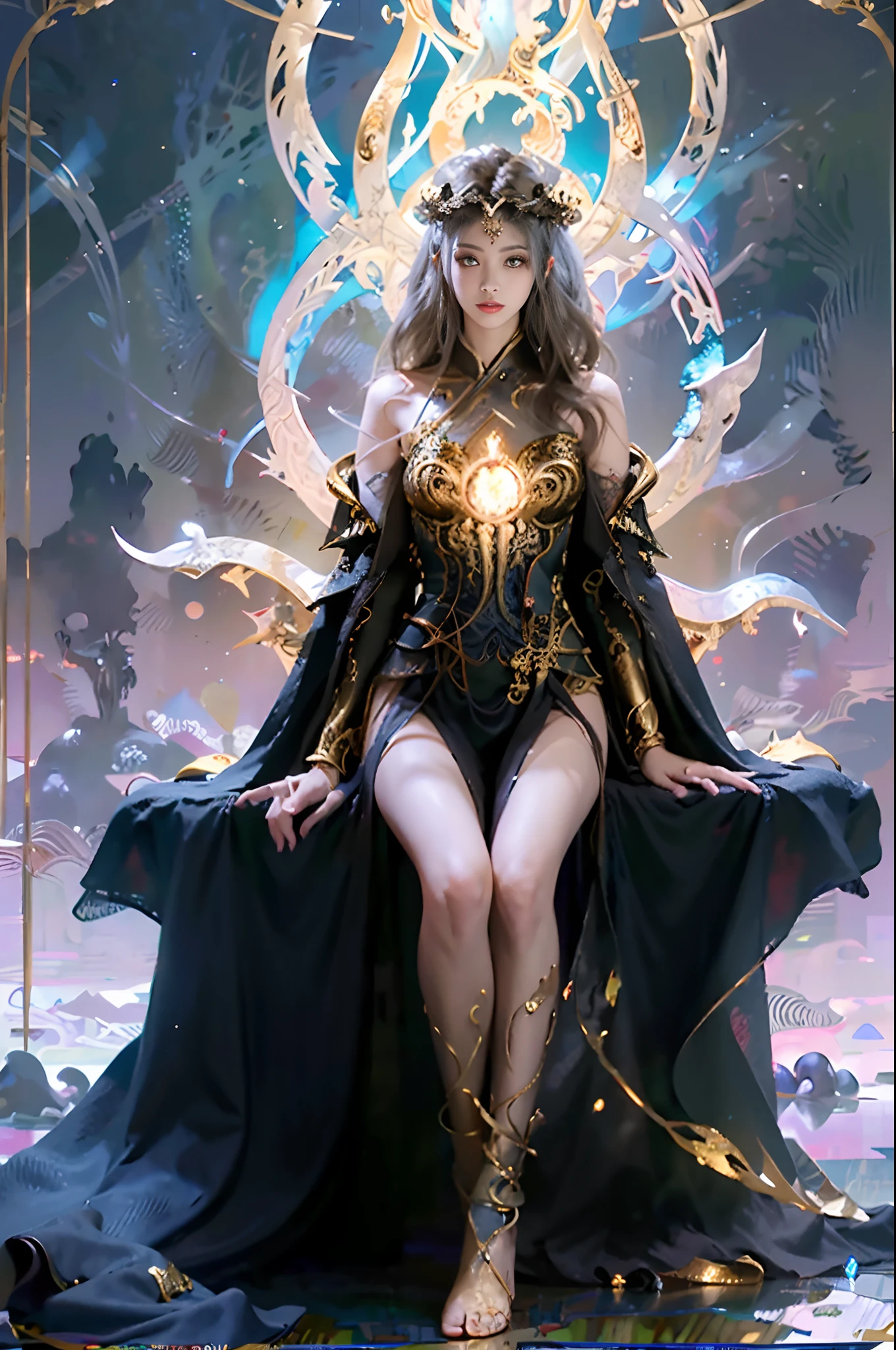 (Masterpiece, High quality, Best quality, offcial art, Beauty and aesthetics:1.2),(theelementoffire:1.4),（1 young woman：1.6）,Composed of fire elements，Highly realistic,posing elegantly,Transparency,Sci-fi lighting effects,dress,Flame,hoang lap，climaxing，，brown  hair，best qualtiy，tmasterpiece，（realisticlying：1.4），RAW photos，vibrant with colors，Flow and movement。salama，hilltop，Great giants，Sexy gesture，Barefoot，without wearing shoes，Deep background，Fantastic and incredible，Epic composition，(Complicated details，Hyper-detailing:1.2)，art  stations，（tmasterpiece，best qualtiy）surrealism, shadowing, anaglyph, stereograms, angle of view,  Cinematic lighting, 8K, Super detail, ccurate, Best quality, A high resolution, Award-Awarded, Anatomically correct，