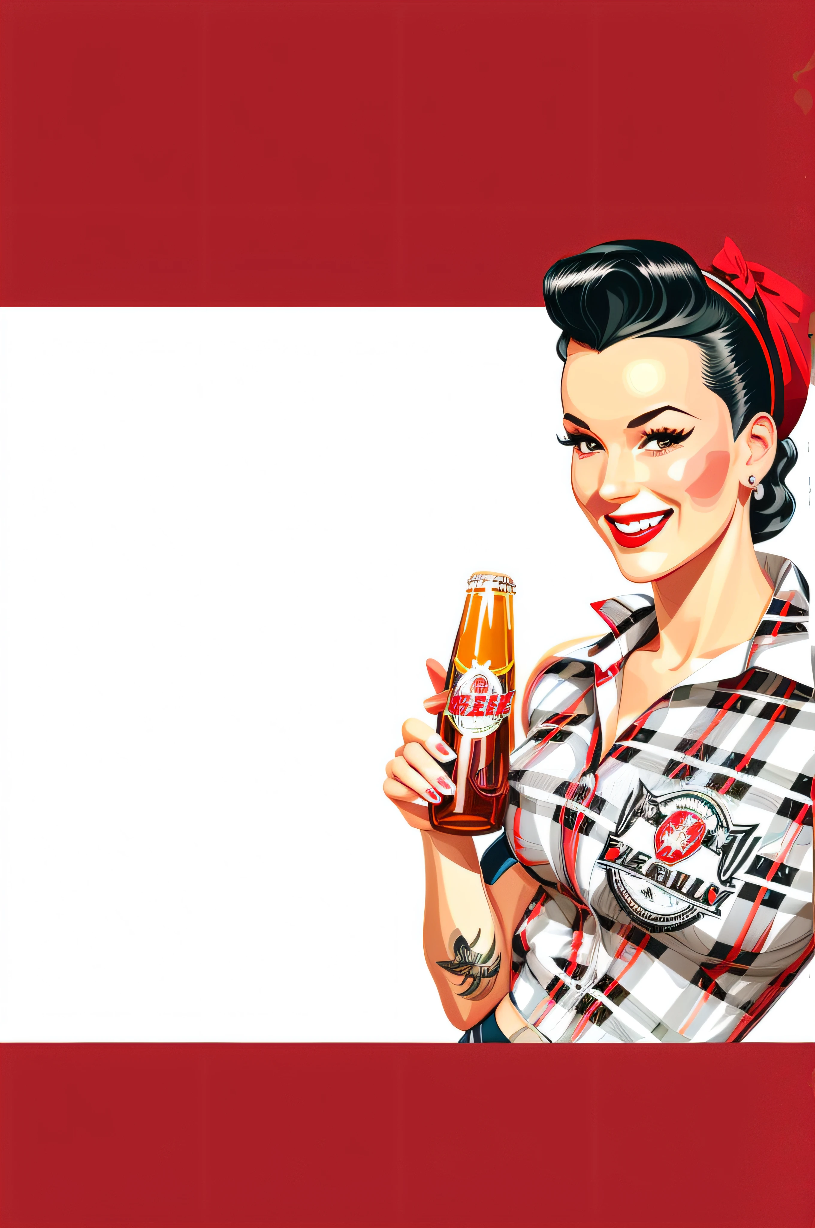 pop art, vintage ad for a beverage