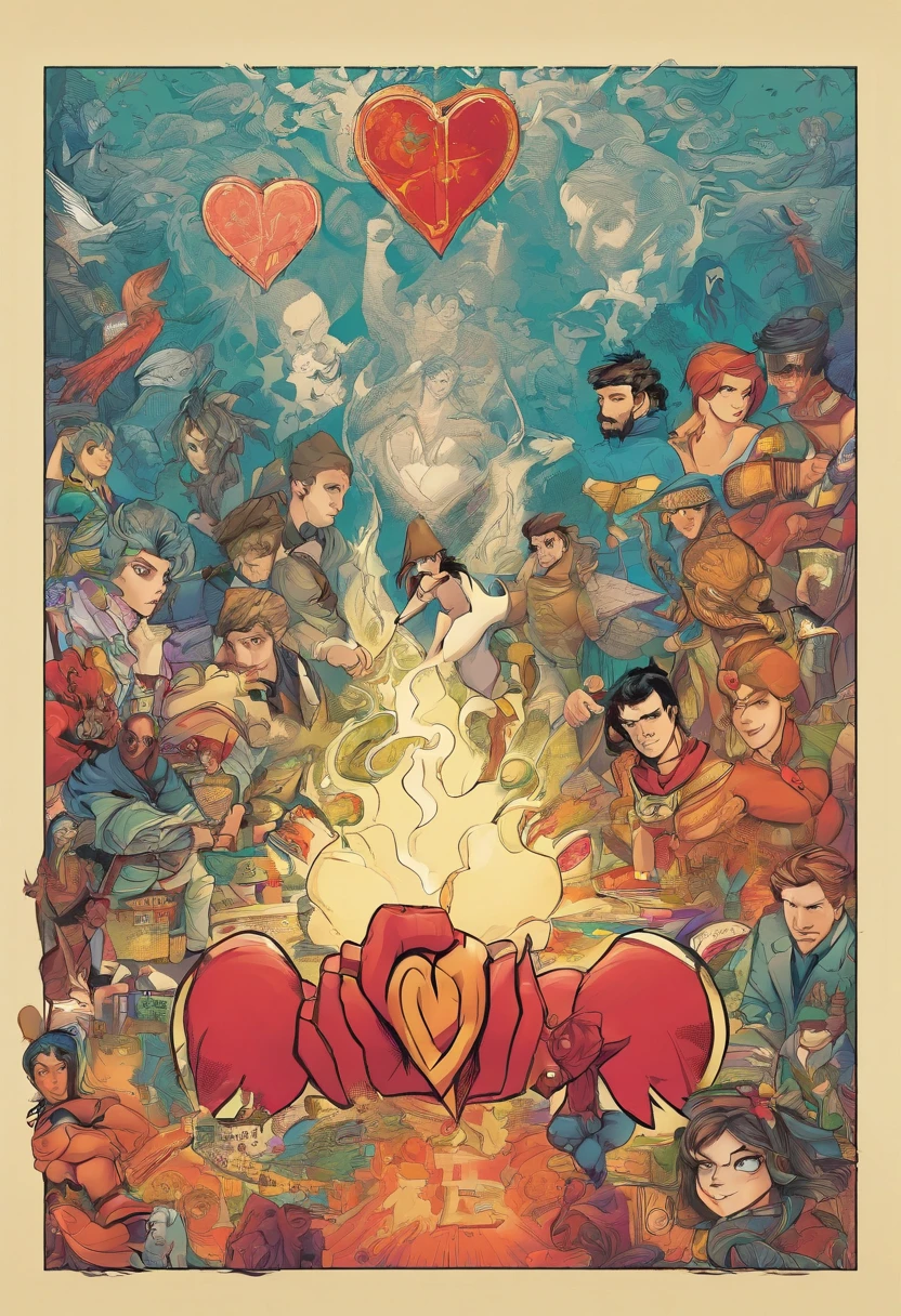 Heart-shaped poster，There are no personas