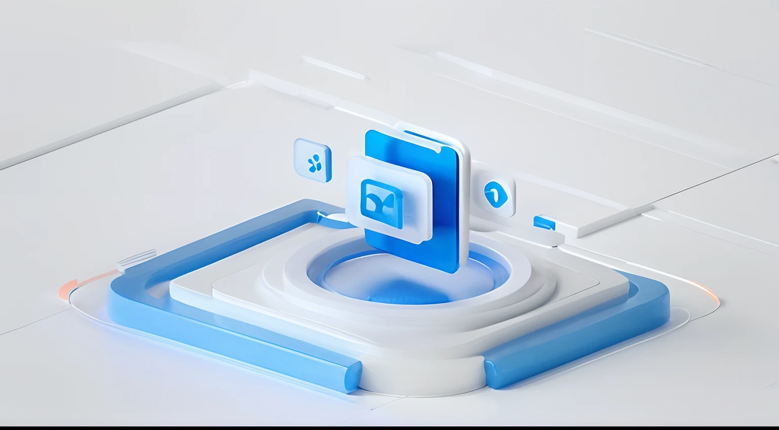 A background image，The background used for the system login page，light blues，Abstract sense of line，There are icons about the asset in the diagram，UI design，Technologie，lineworks