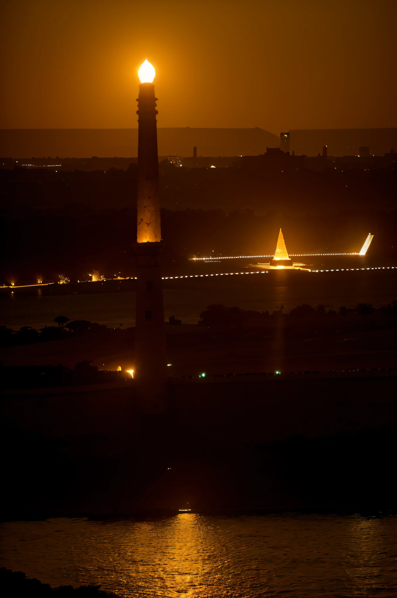 As the sun sets over the Nile, the Pharaoh's tomb is illuminated by torches and the glow of precious jewels, a testament to his eternal reign and legacy.