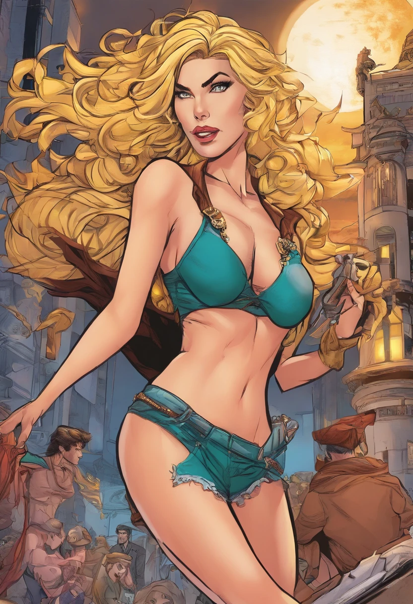 Una milf rubia caliente , (nudes), realista, sexy, NSFW