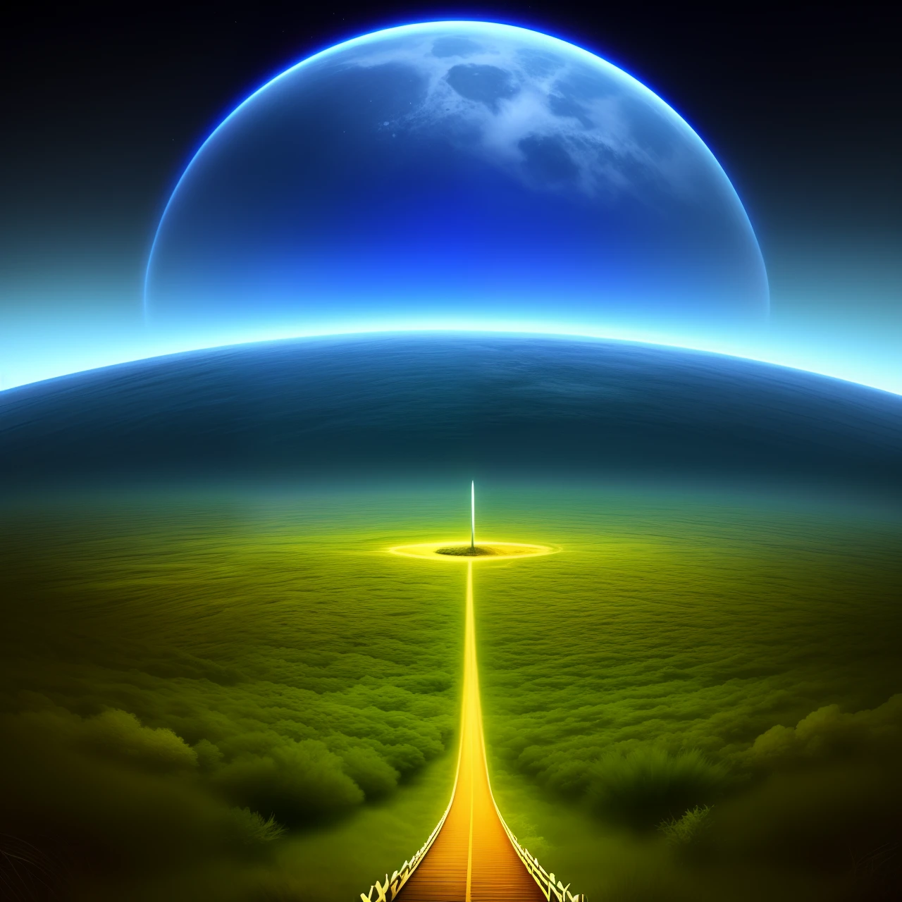 Alien world in a different dimension