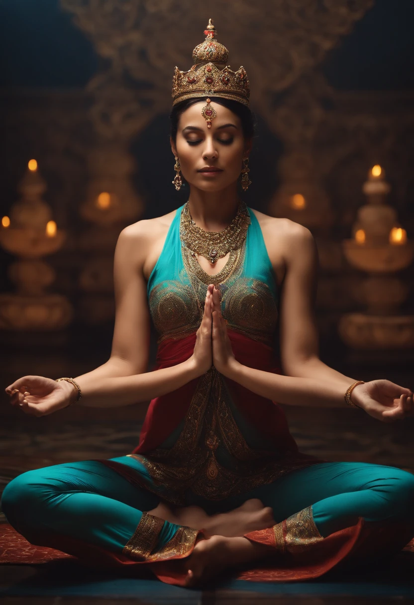Yoga inverted three-dimensional pose