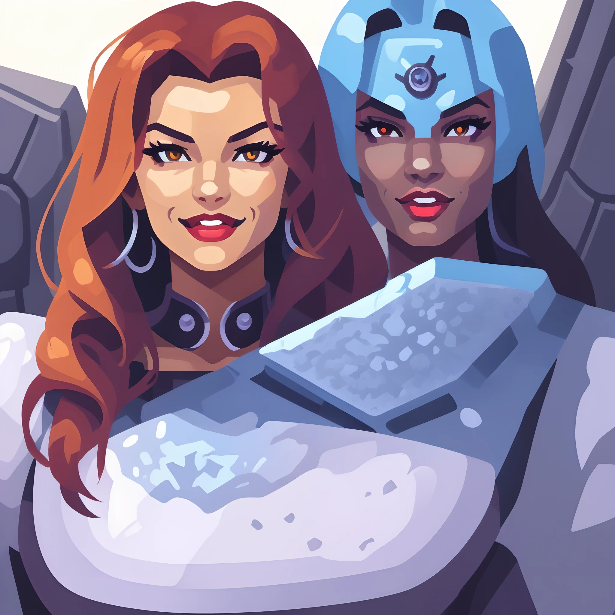 Teen Titans Starfire with iced out grillz