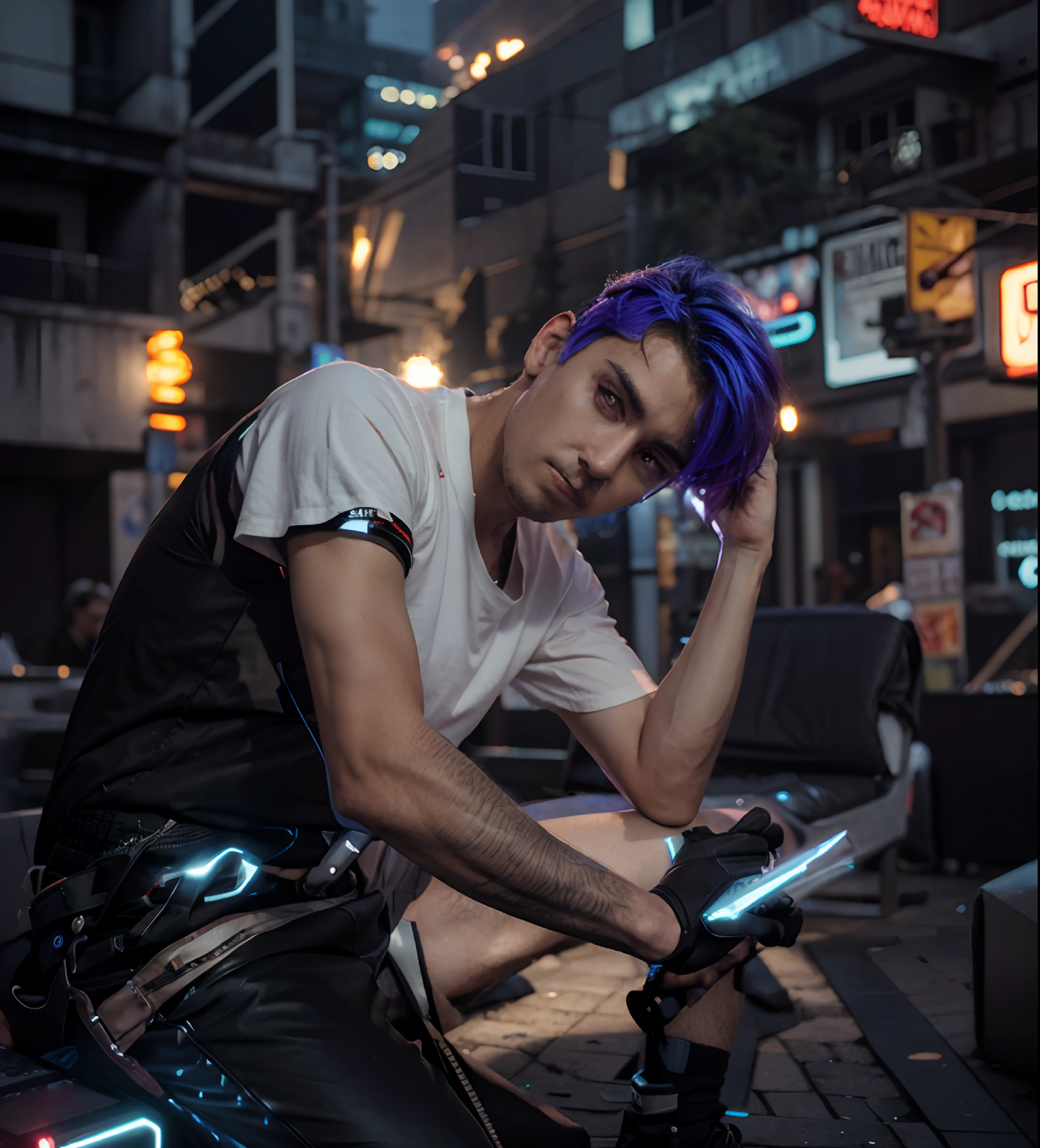 change background cyberpunk handsome boy, realistic face, 8k, Ultra realistic,