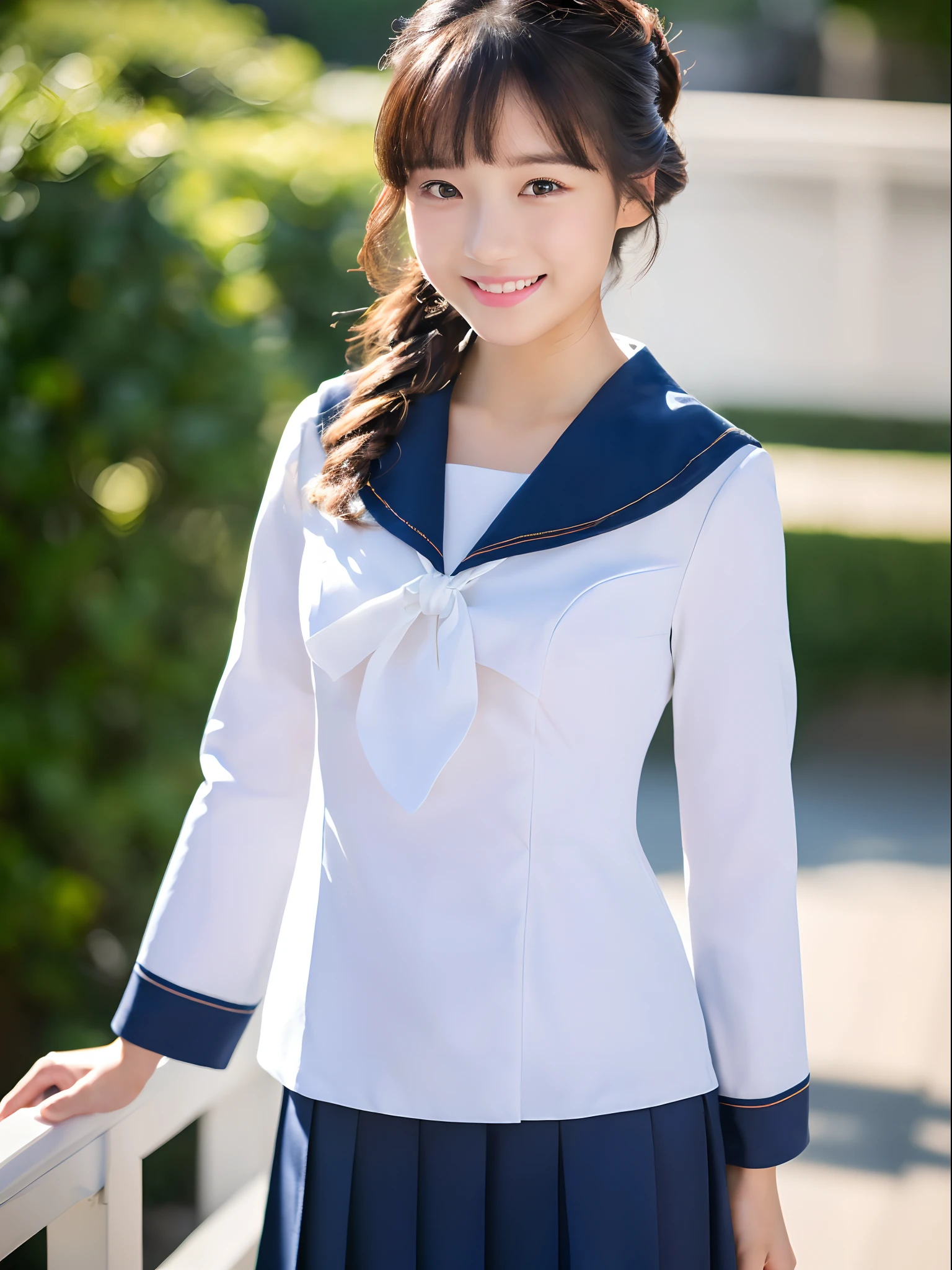  (8K, best quality, masterpiece:1.2), (realistic, photo-realistic:1.37), (high color saturation:1.0),  (highly detailed skin), (highest quality:1.0), (ultra high resolution:1.0) ,(realistic:1.0), (Super detailed:1.0), (8K, Raw photo:1.1)、standing random pose, smiling, natural breast, perfect lighting, ((3girls students)), 18years old, (mysterious), clear and detailed, ((school_uniform, Japanese sailor uniform, flared skirt)), (classroom), cute face, (white_panties),