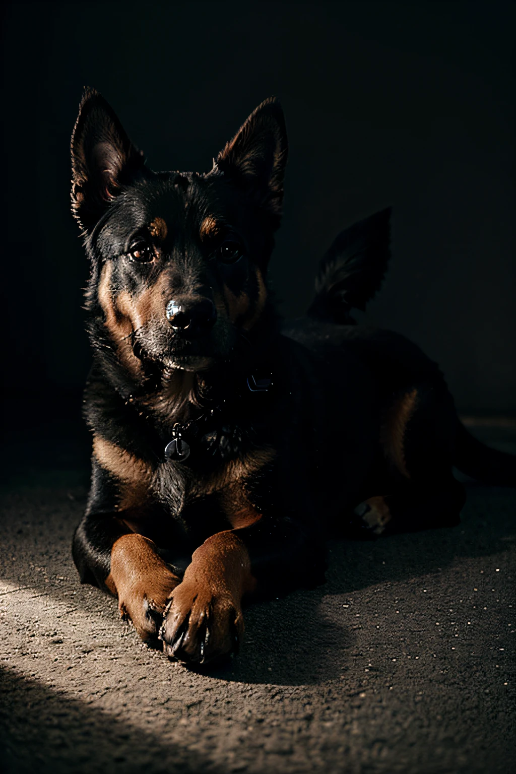 chien berger allemand noir