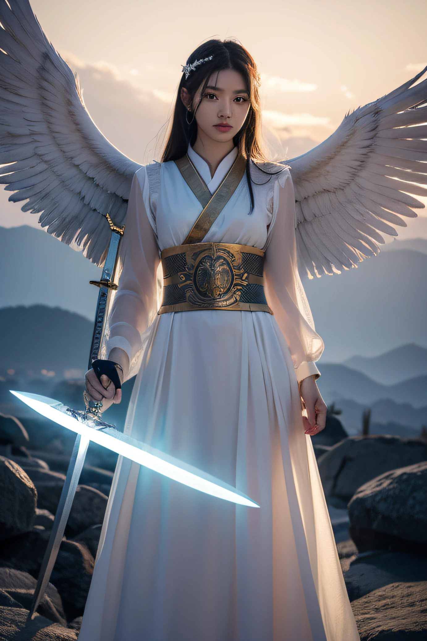 angelicales,火焰,giant sword