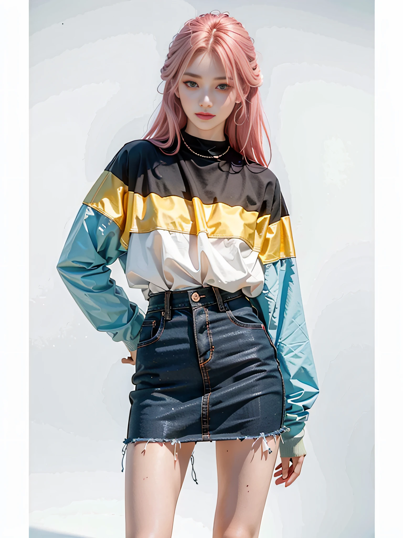 a close up of a woman with red eyes colour, serious face, serious eyes, straight-faced, beautiful haired girl, pink hair, pink hair,, high quality, full body, (photorealistic:1.4), raw photo, 1girl, looking_at_viewer, makeup, solo, light smile,shadows, contrast, analog style (look at viewer:1.2) (skin texture) (film grain:1.3), (warm hue, warm tone:1.2), close up, cinematic light, sidelighting, ultra high res, best shadow, RAW, RAW photo, a 22-year-old, lipstick, soft lighting, high quality, ((soft lighting:1.4),(pale skin:1.4), highres, sharp focus, extremely detailed, (spotlight), stage, beautiful detailed eyes, masterpiece, cinematic lighting, dslr, Fujifilm XT3,