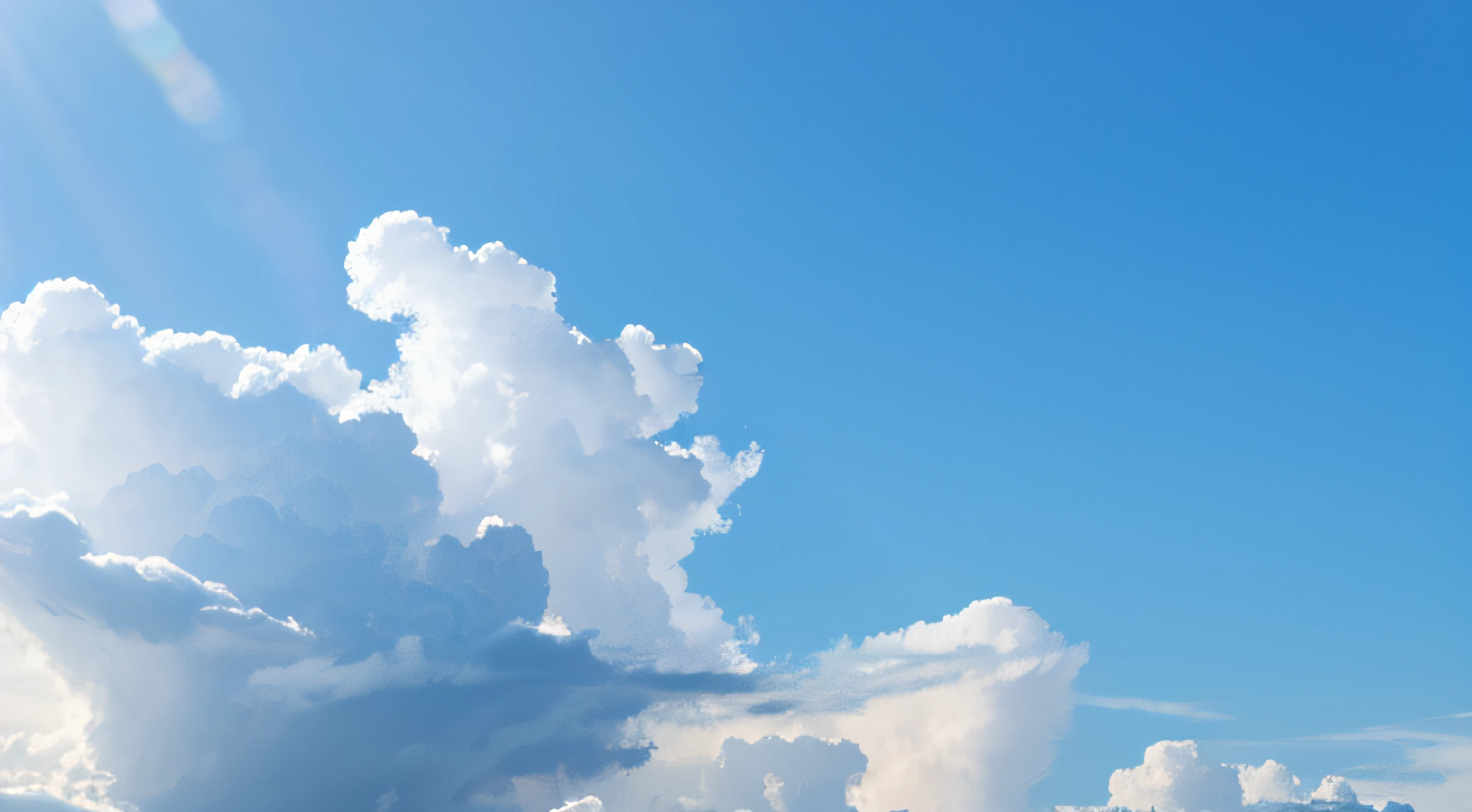 Clear sky，Light blue sky，There are almost no clouds
