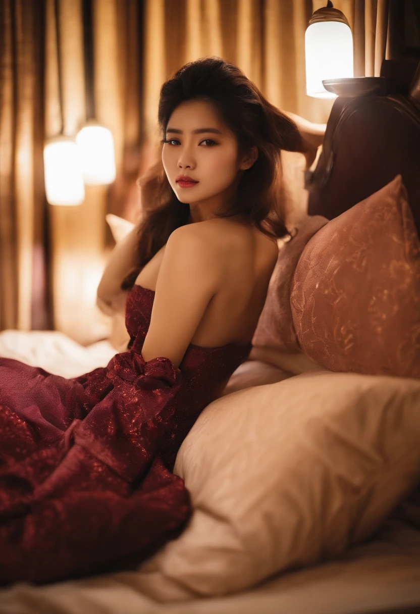 Photo of young Japan woman seducing in bed、Best Quality