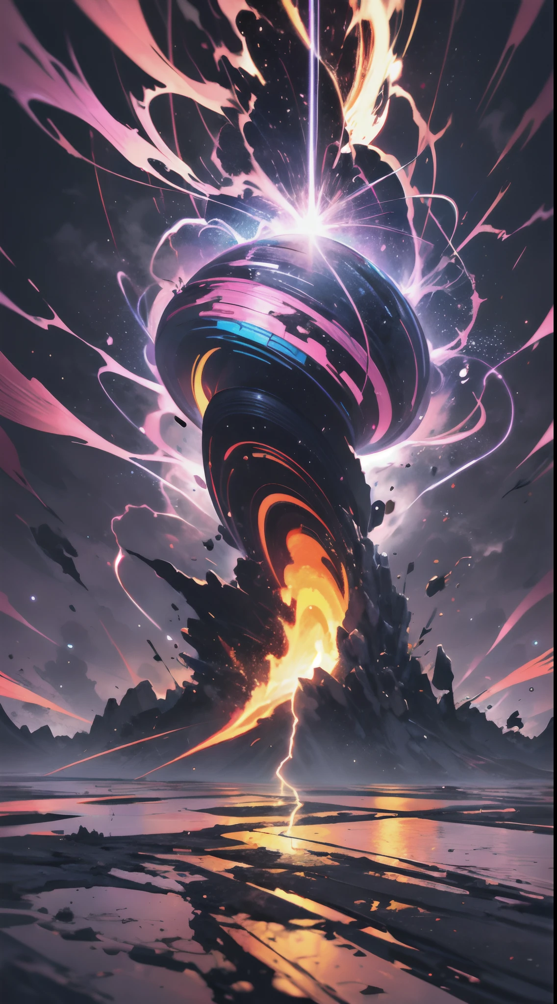 A bolt of lightning,The background is pure,abstracted,Artistically,tmasterpiece,3Drenderingof,Top image quality,8K