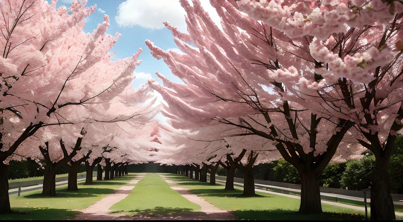 Cherry forest background
