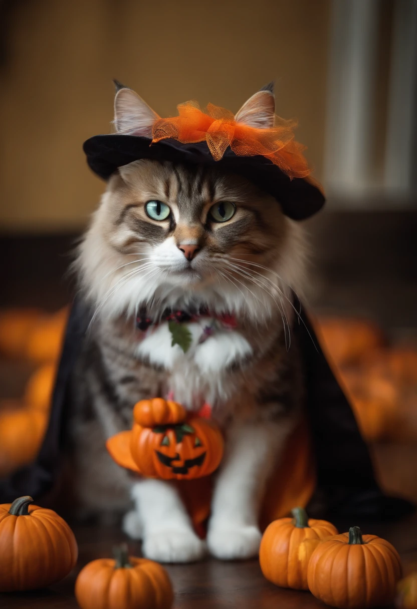 cat in halloween costume