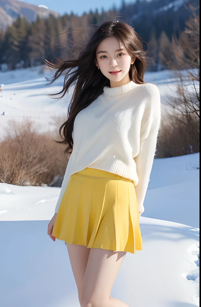 
((Highest quality, 8k)), ((masterpiece)), (Highest Resolution), Perfect Face, Fox Woman, Female college student, Beautiful woman, Outdoor, One tail, she has thick thighs, Her large tail, She has a yellow fox tail., She wags her tail, Smiling with teeth showing, Fur collar, She is wearing a short skirt, Big Breasts, Beautiful Hips , The skirt is rolled up with a fox tail. 