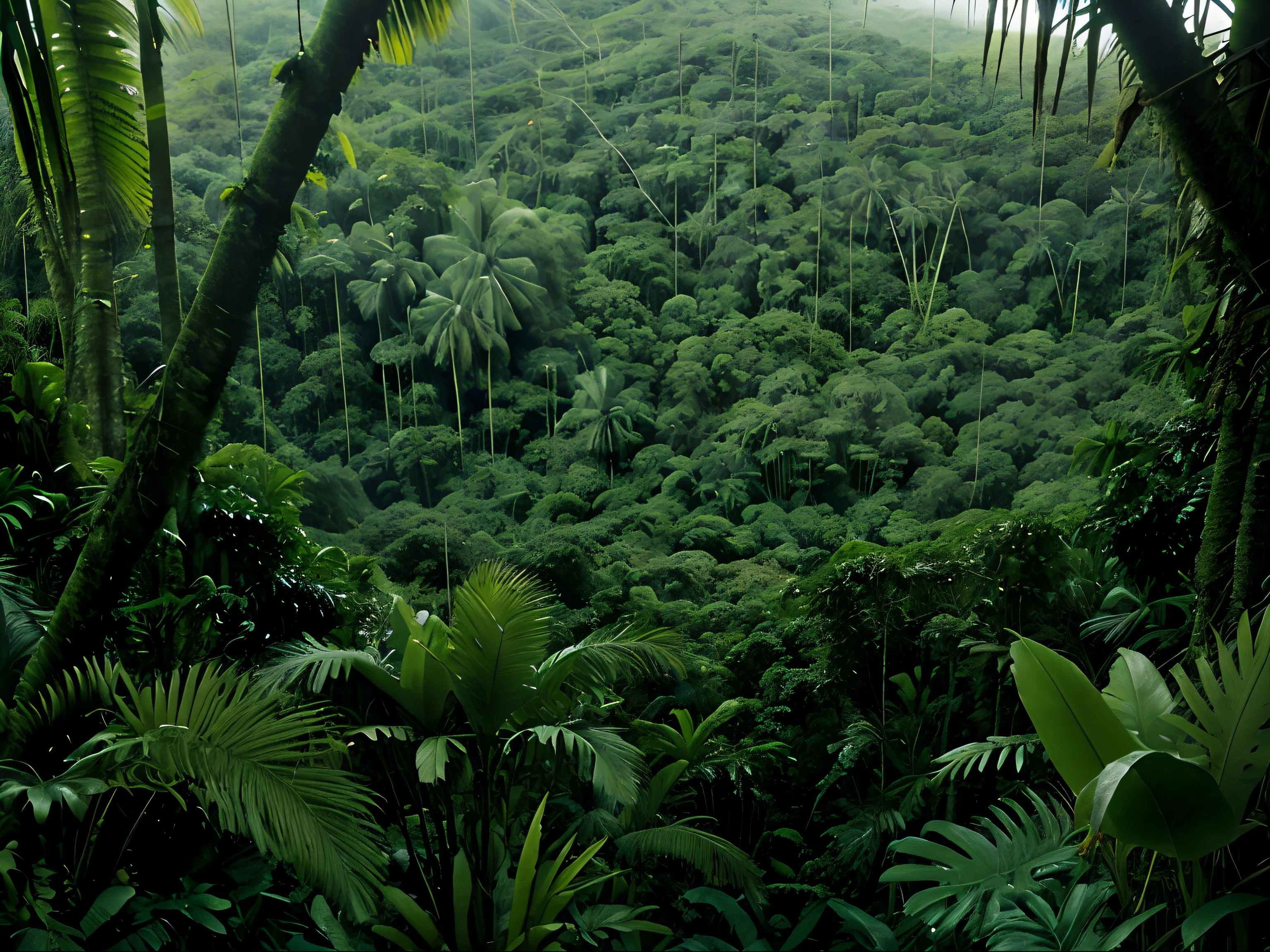 Lush, tropical rainforests.