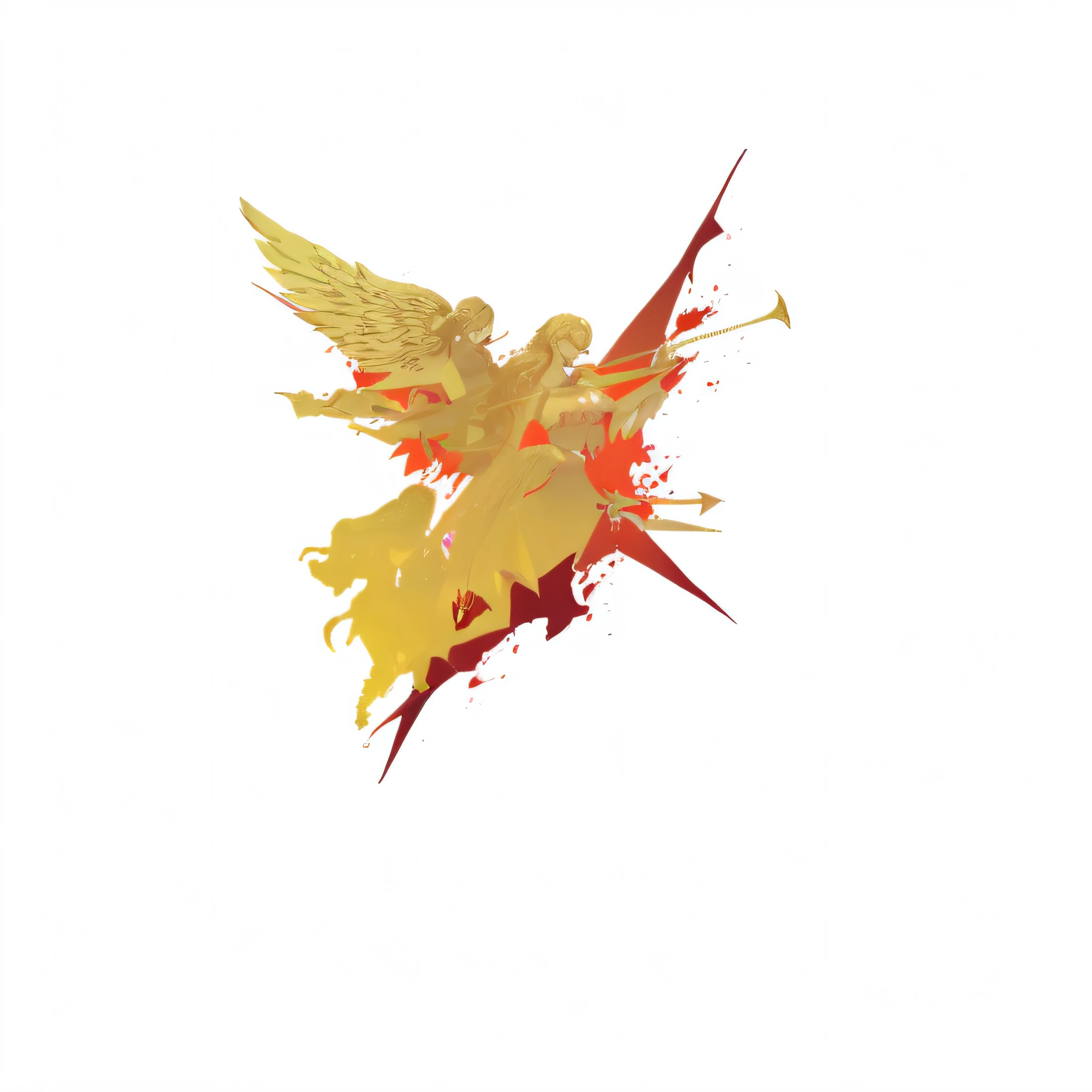 ３Angel of man、Logo、silhuette、Vector image、JRPG Logo