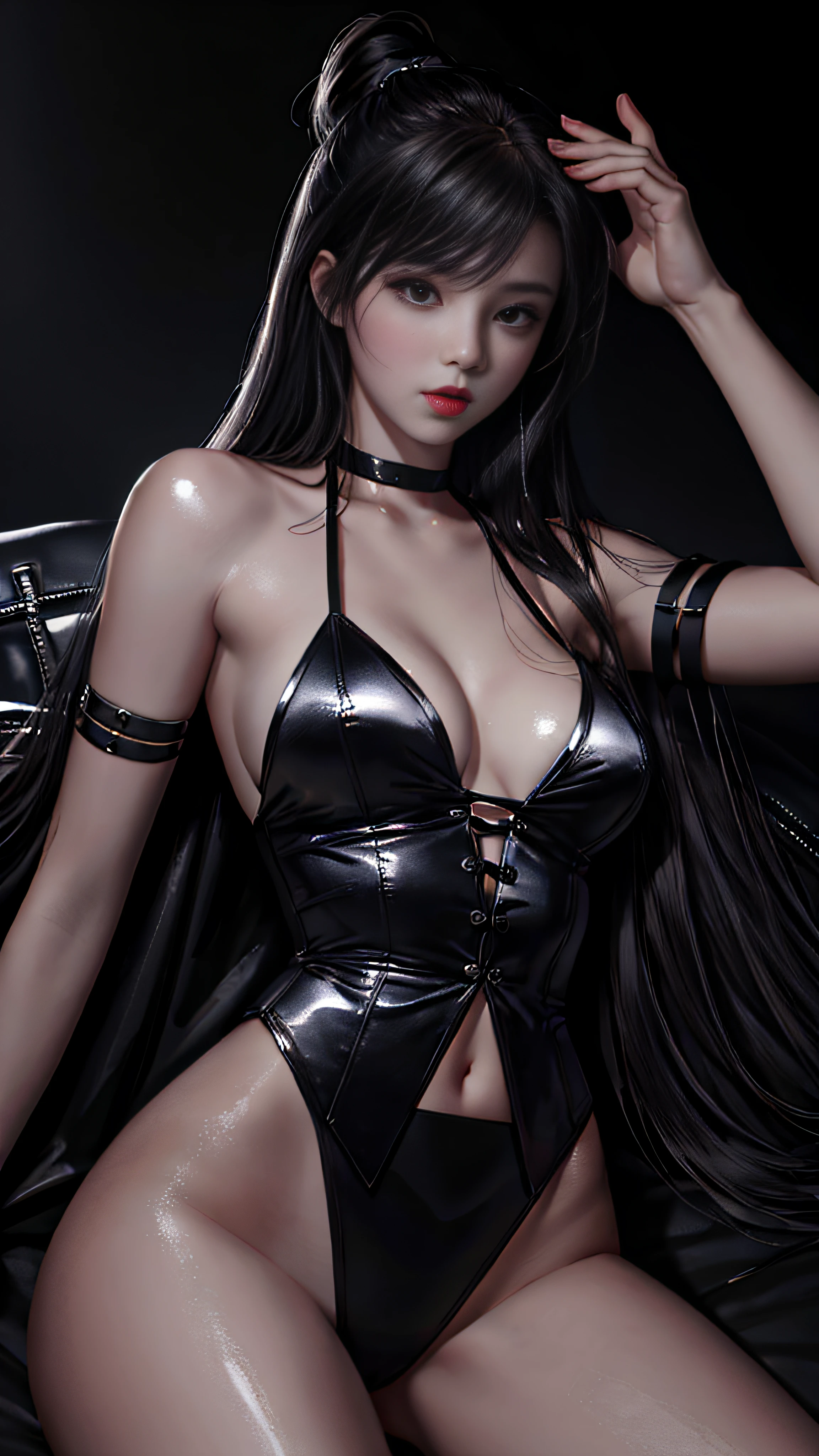 best qualtiy,tmasterpiece,超A high resolution,(realisticlying:1.4),RAW photogr,1girll,Shoulder,in the darkness nigth,Deep shading,low tune,cold light