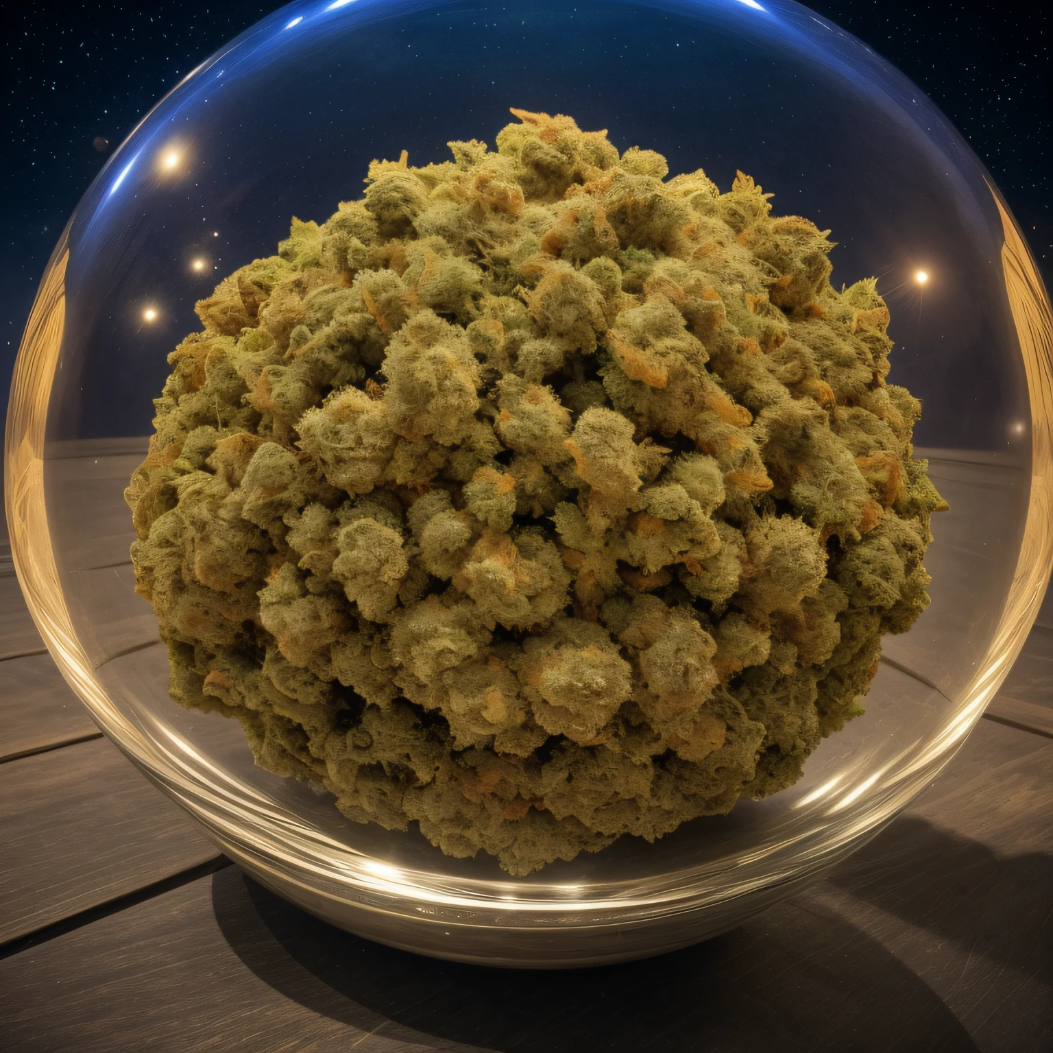 A planet-sized cannabis joint, ultra-detailed, photorealistic, 8K, hdr, studio lighting, physically-based rendering, vibrant colors, cinematic composition, dramatic lighting, intricate details, realistic textures, depth of field, moody atmosphere, surreal, ethereal, fantastical, dreamlike, mystical, psychedelic, abstract, conceptual, minimalist, avant-garde
