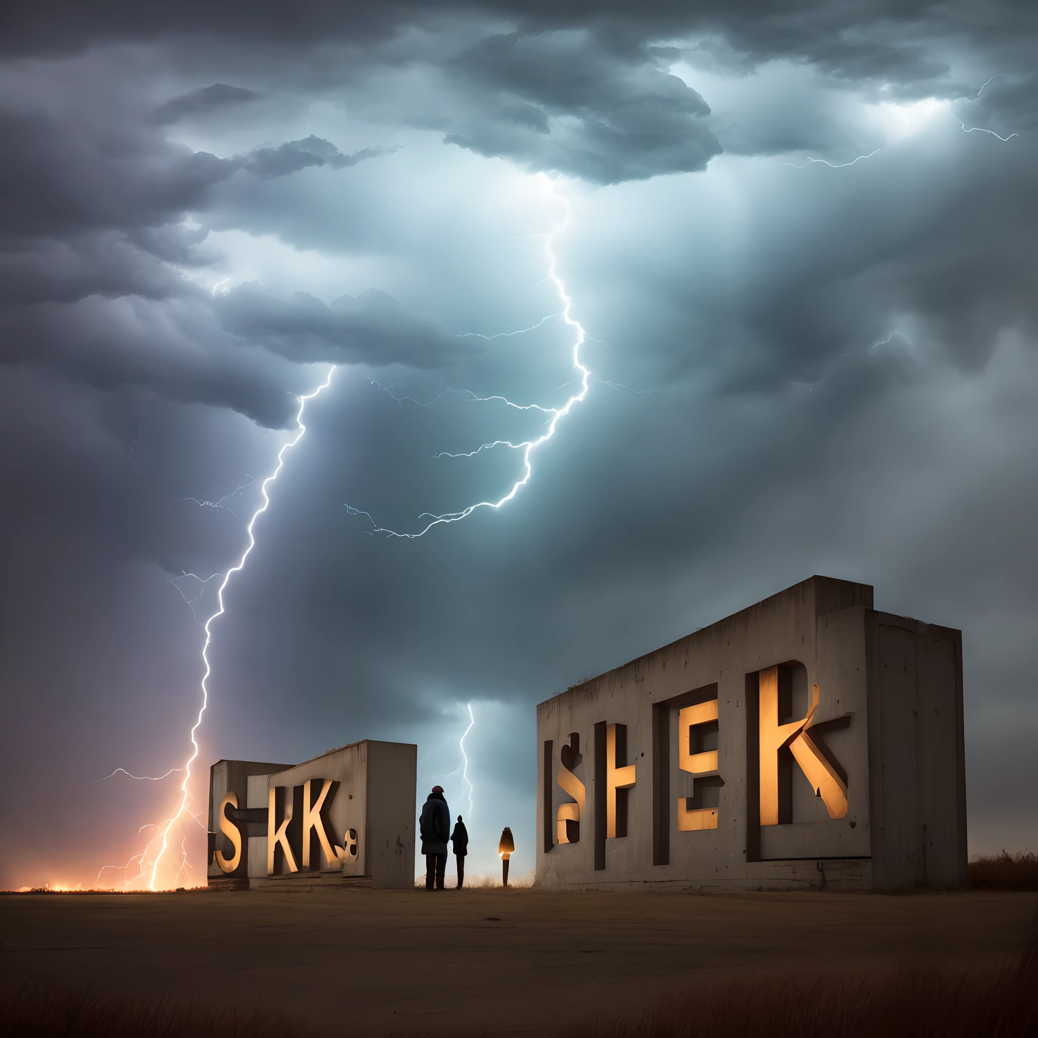 The letters SK surrounded by lightning