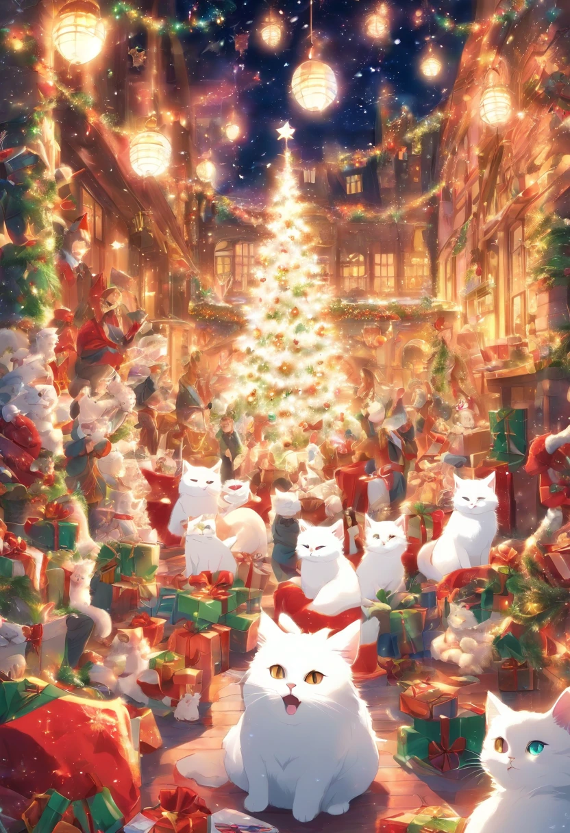 White Cat Christmas Party，Biology is correct