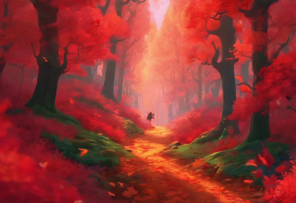 3D rendering of (Photo of an adventurous rabbit sister standing on a path in the autumn leaves), hairy, Clear and beautiful face, Big green bright eyes, Binoculars hanging from her chest, Sister Bunny wears a green and stylish adventure outfit, Red hiking boots on his feet, Big, cute ears, Red and green camping hats, fashionable sunglasses, Carry a green shoulder bag, trowels, Camping utensils, A compass tied to many adventure tools,
Curiously explore expressions, Cartoon, 4D, Fox,
Background: Autumn Leaf Forest Trail Red Forest, autumn forest, red illuminating fog, In the Red Dream, really beautiful forest, Beautiful forest, Beautiful hazy wood, Red shade spray, Breathable and beautiful trees, breath-taking beautiful trees, red fog, beautiful forests and trees, Bright but dark red, red trees,concept art of character,Photography,Clear facial features,A beautiful painting by Alphonse Mucha,Pixar style,Cartoon style,Beatrix Potter (Beatrix potter) 's illustration,Arte Guélan's artwork,Masterpiece,Matte painting,dreamlike realism,magic realism,Dreamlike,author:Owen Blumenfeld,petra collins,author:Natalia Drepina,Dreamy atmosphere,Whimsical atmosphere,Ethereal atmosphere,Romantic atmosphere,illusory engine,Quixel Megascans Render,v-ray,UE5,High detail,hyper qualit,high resolution,trending on artstationh,8K16K,hyper photorealism,Depth of field (degrees of freedom),cinema shot,Beautiful lighting, --AR 9:16 --style raw --uplight