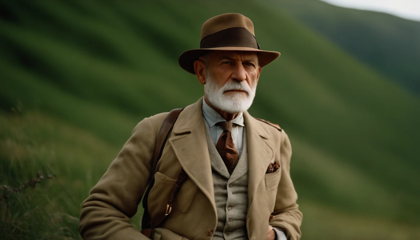Sigmund freud Using Outdoor safari outfit