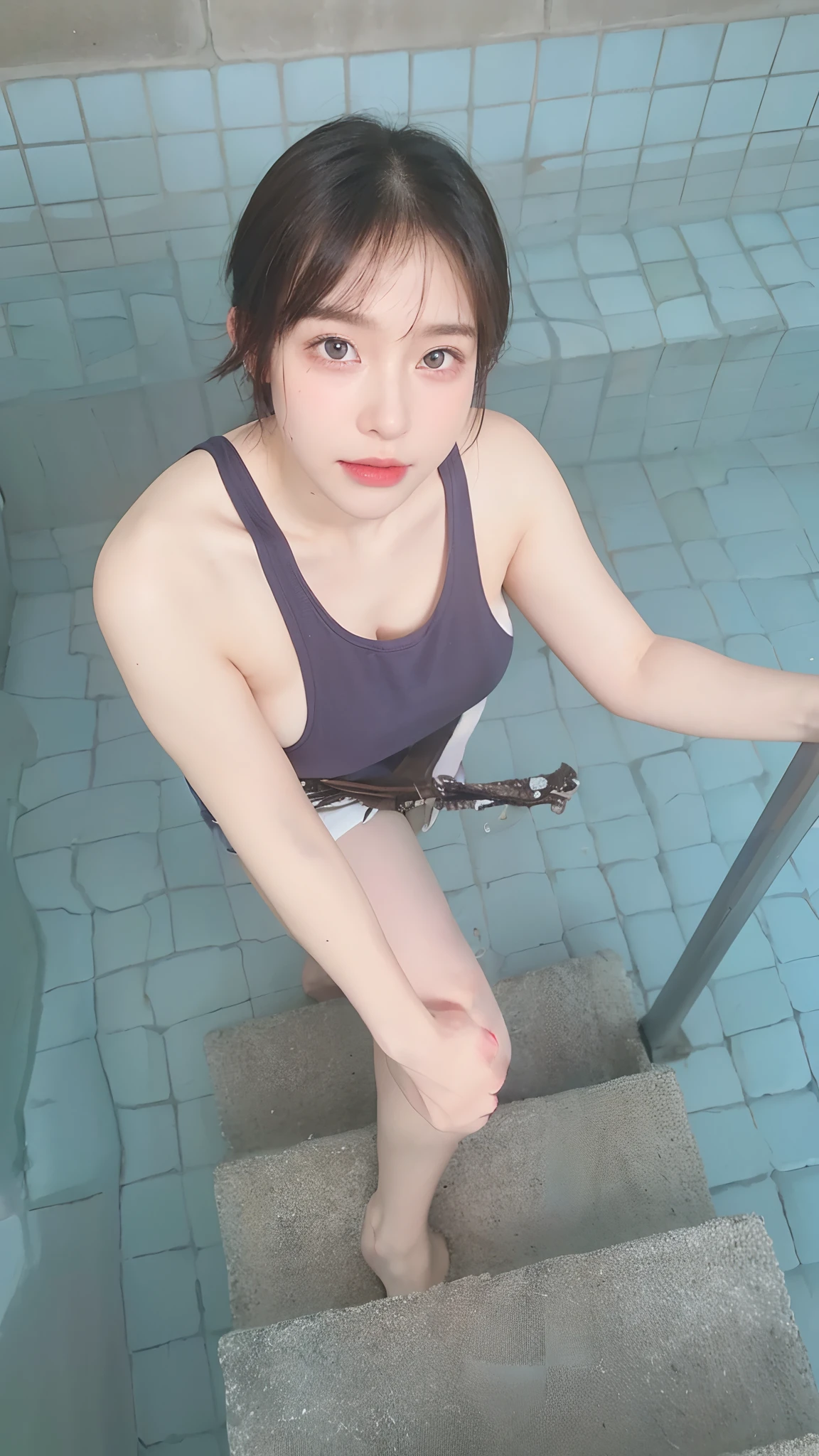 Top quality, Masterpiece, 超高分辨率, (Realistic, : 1.4), Original photo, (True skin texture: 1.3), (filmgrain: 1.3), in a panoramic view, Portrait, Very wide lens, Narrow waist, cowboy lens, (bangs, Inconspicuous, Cold light,) Night, Close-up, Tears, Short hair, neck long, ears sticking out, bangs, Big eyes, Brightly Colored Eyes, In the house, Dust, Tindall effect, (Facial expression), Sitting, (hitting a wall), Crying, Frowning, (Looking down), Nervousness, Tears, smiling happily
one girl, eyes and face with beautiful details, White jabot, pink dark V, Brown eyes,