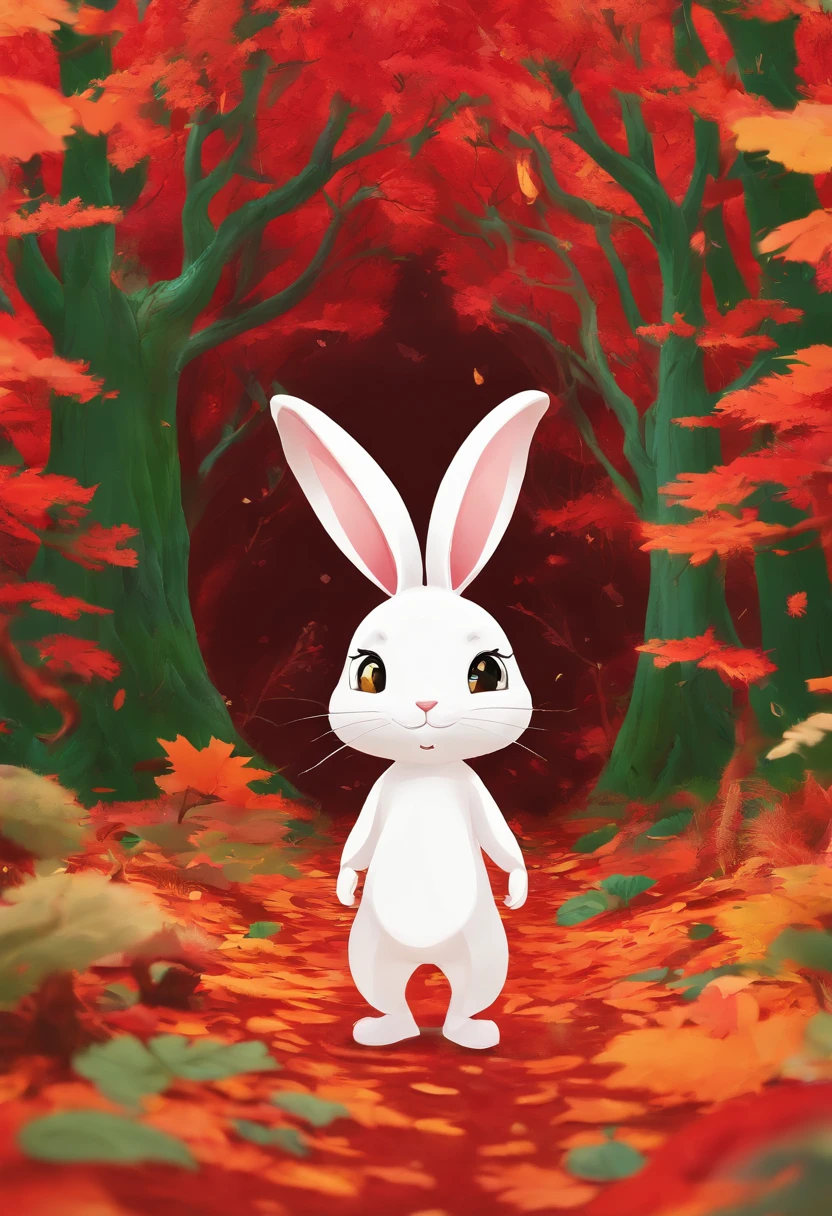 (Photograph of an adventurous little white rabbit sister standing on an autumn foliage path), ，full bodyesbian，（Side rear view），（Carrying trekking poles），hairy, Clear and beautiful face, Clear white paws，(Big green bright eyes), ( Binoculars hanging from her chest) ,(Wearing a green fashion adventure suit, Green fashion adventure pants)，(Red hiking boots on his feet),, (cute ears), (Red and green camping hats), (fashionable sunglasses), (Carry a green shoulder bag with you, trowels, camping equipment, A compass associated with many adventure tools,)
Curious to explore expressions, Cartoon, 4D, Fox,Cartoony，（Anthropomorphic cartoon characters） ，
Background: Autumn Leaf Forest Trail Red Forest, autumn forest, red illuminating fog, In a red dream, really beautiful forest, Beautiful forest, Beautiful hazy wood, Red shade spray, Breathable and beautiful trees, breath-taking beautiful trees, red fog, beautiful forests and trees, Bright but dark red, red trees,
a 3D render，concept art of character,Photography,Clear facial features,A beautiful painting by Alphonse Mucha,Pixar style,Cartoon style,beatrix potter （beatrix potter） 's illustration,The work of Furuhiko,Masterpiece,Matte painting,dreamlike realism,magic realism,Dreamlike,author：Owen Blumenfeld,petra collins,author：natalia drepina,Dreamy atmosphere,Whimsical atmosphere,Ethereal atmosphere,Romantic atmosphere,illusory engine,Quixel Megascans Render,v-ray,UE5,High detail,hyper qualit,high resolution,trending on artstationh,8K16K,hyper photorealism,Faraway view， (degrees of freedom),cinema shot,Beautiful lighting, --AR 9:16 --style raw --uplight