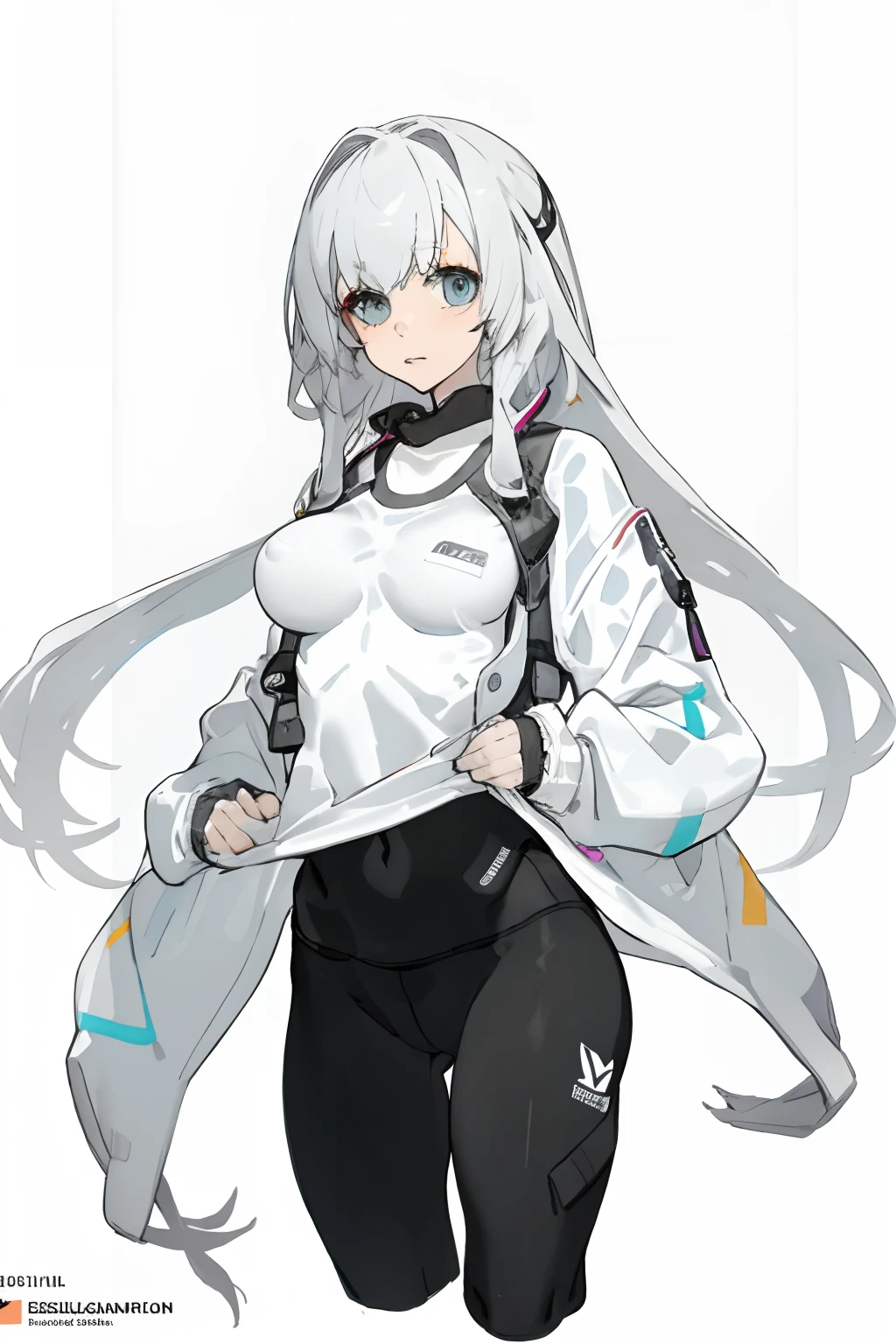 long whitr hair,Bigboobs,plumw,Yoga pants for,athletic sneakers