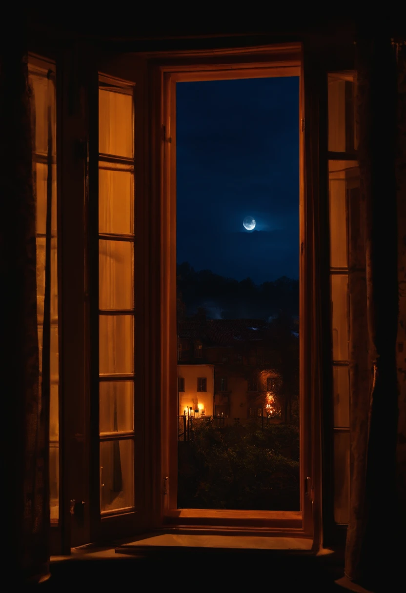 natta,Bedrooms,murky,window,nighttime scene