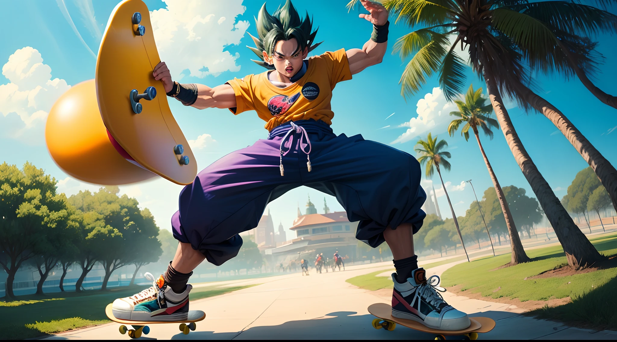dragon balls Kamesenjin skateboard