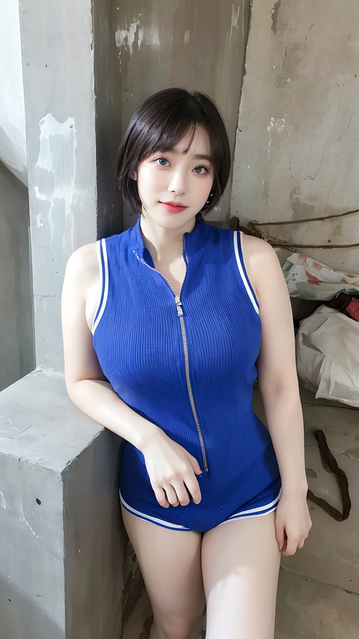 Top quality, Masterpiece, 超高分辨率, (Realistic, : 1.4), Original photo, (True skin texture: 1.3), (filmgrain: 1.3), in a panoramic view, Portrait, Very wide lens, Narrow waist, cowboy lens, (bangs, Inconspicuous, Cold light,) Night, Close-up, Tears, Short hair, neck long, ears sticking out, bangs, Big eyes, Brightly Colored Eyes, In the house, Dust, Tindall effect, (Facial expression), Sitting, (hitting a wall), Crying, Frowning, (Looking down), Nervousness, Tears, smiling happily
one girl, eyes and face with beautiful details, White jabot, pink dark V, Brown eyes,