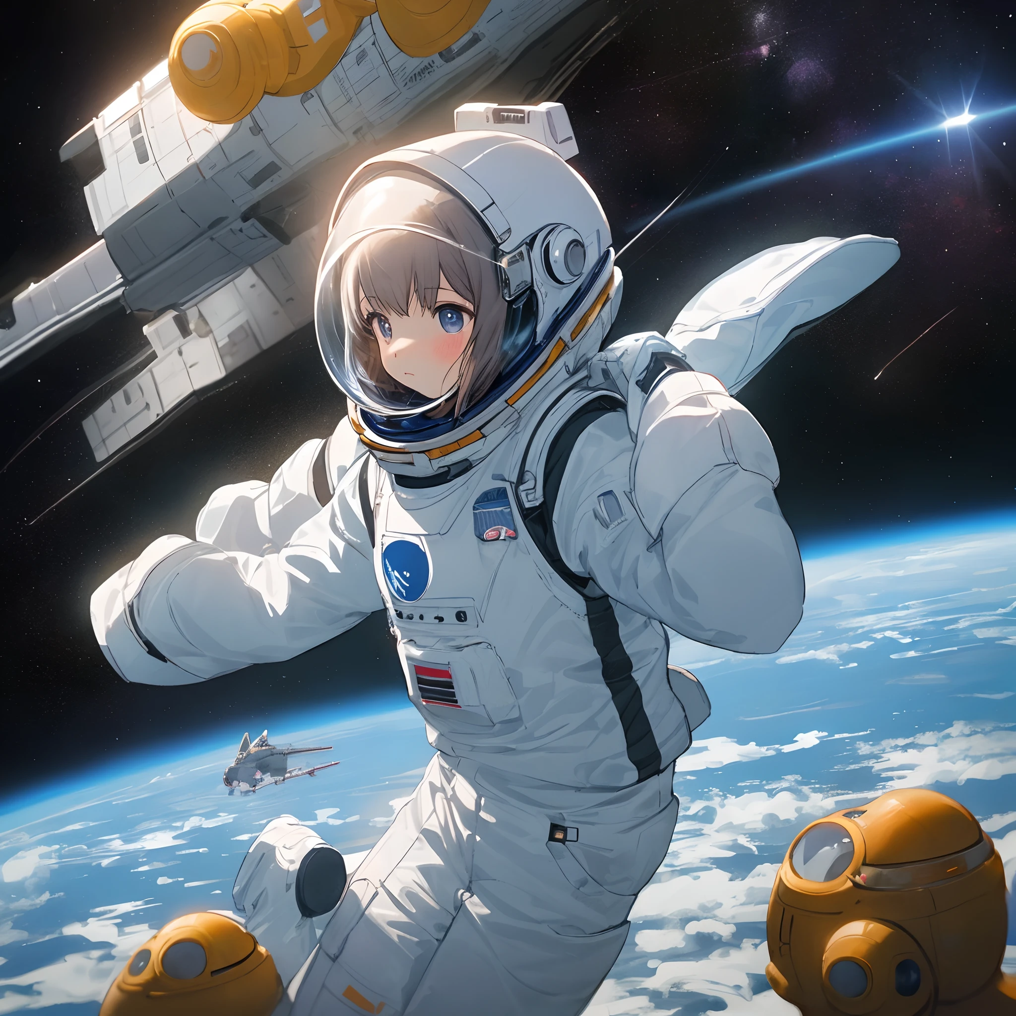Wearing a spacesuit、A Japanese Lady