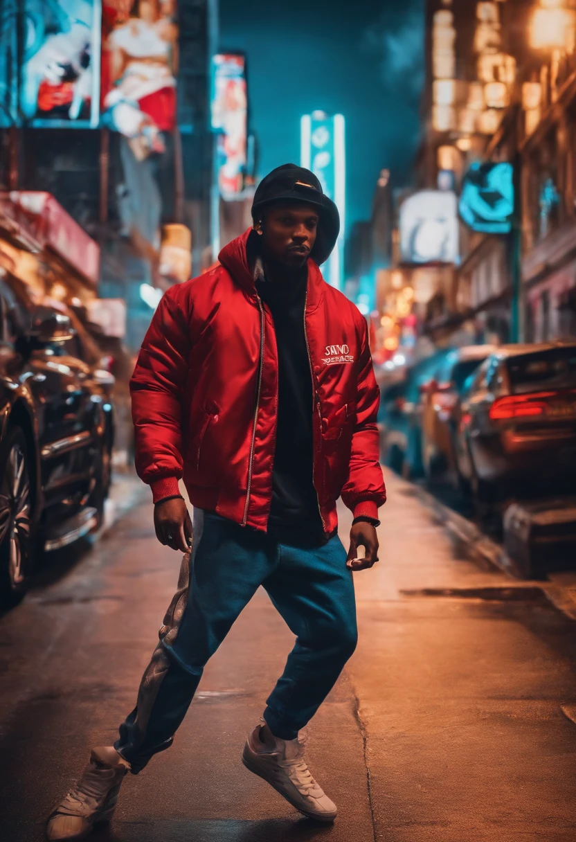 Ultra Realistic Hiphop Style Ad in Motion (No Poster Writing) de dance personnage flyer style 2020 street art