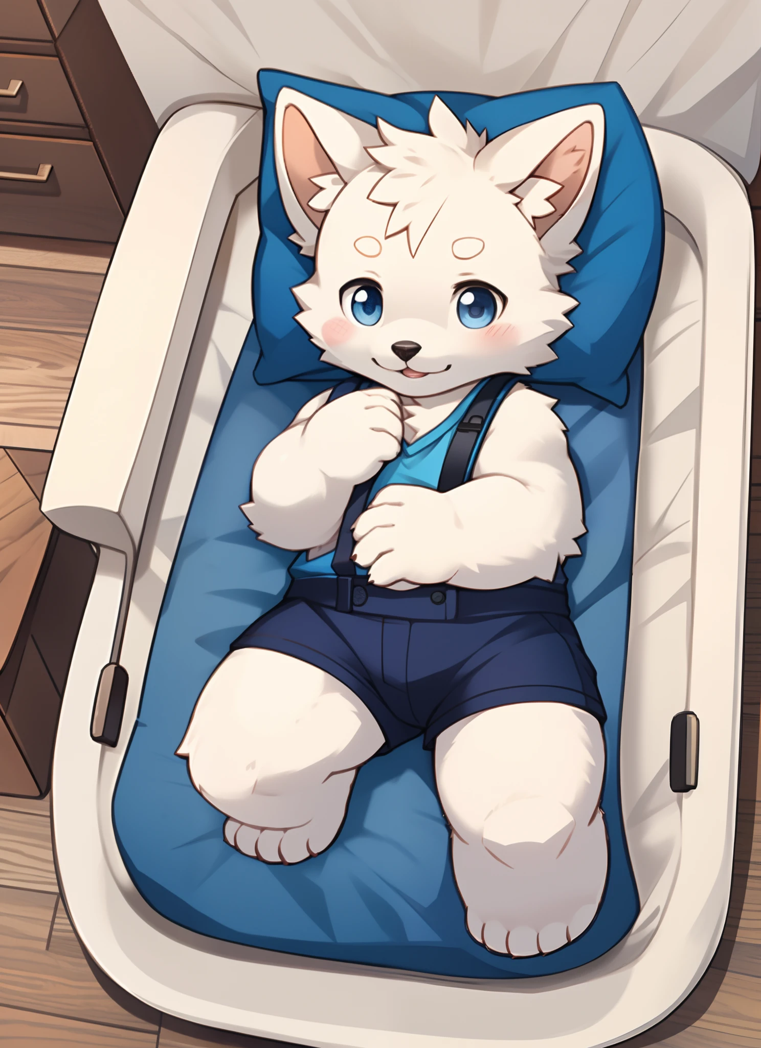 Furry,(younge boy:1),infancy,white body fur