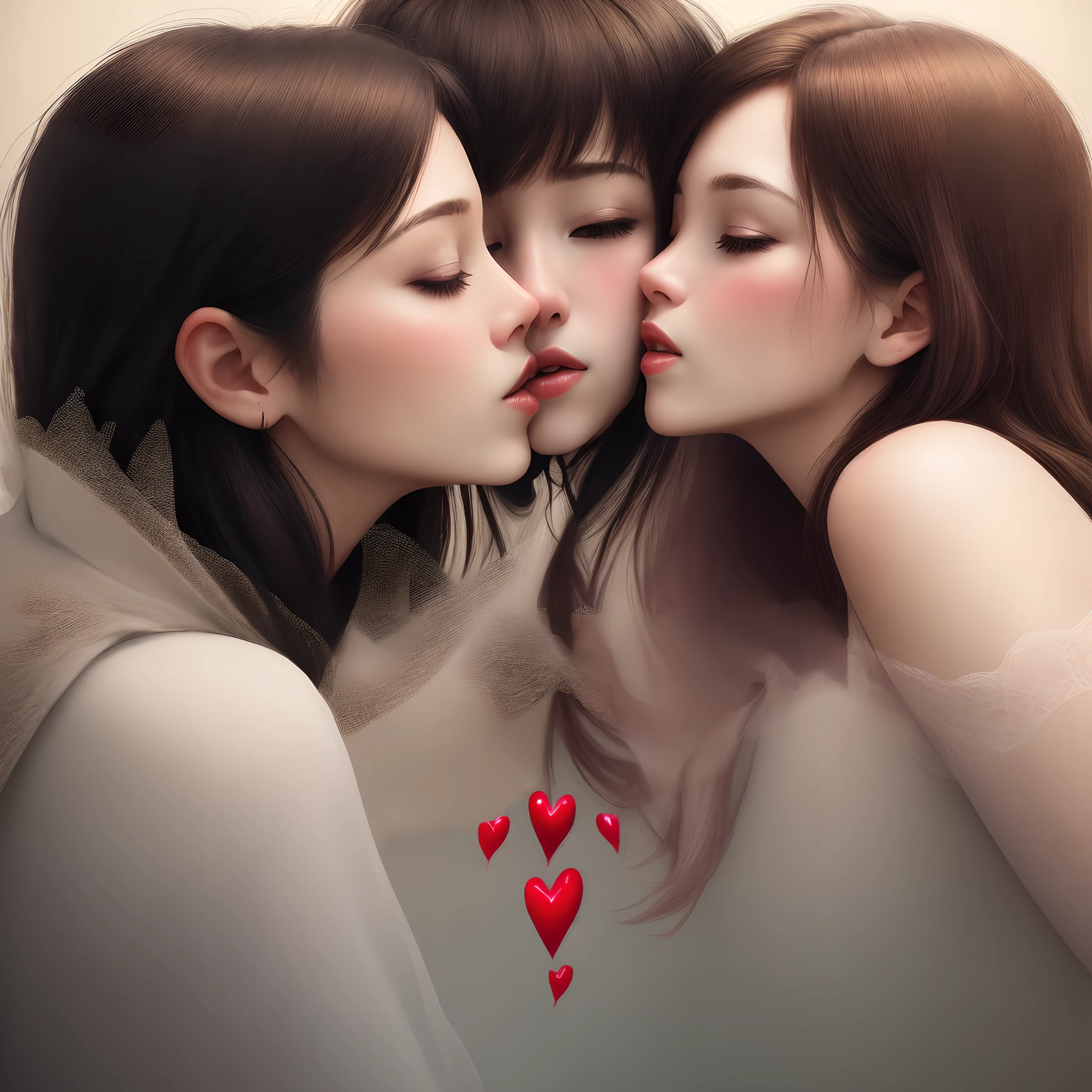 Kiss each other unbalanced and get closer to love