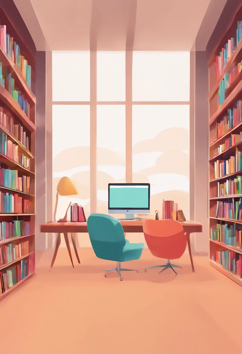 (a library, a new student, summarizing, cartoon),(best quality, 4k, highres:1.2),(ultra-detailed, photo-realistic:1.37),books,bookshelves,reading tables,bookmarks,highlighters,notebooks,teacups,comfy chairs,stacks of books,bookends,kind librarian,children's books,magazines,computer screens,animated characters,colorful illustrations,cute drawings,thought bubbles,exclamation marks,bright colors,soft lighting