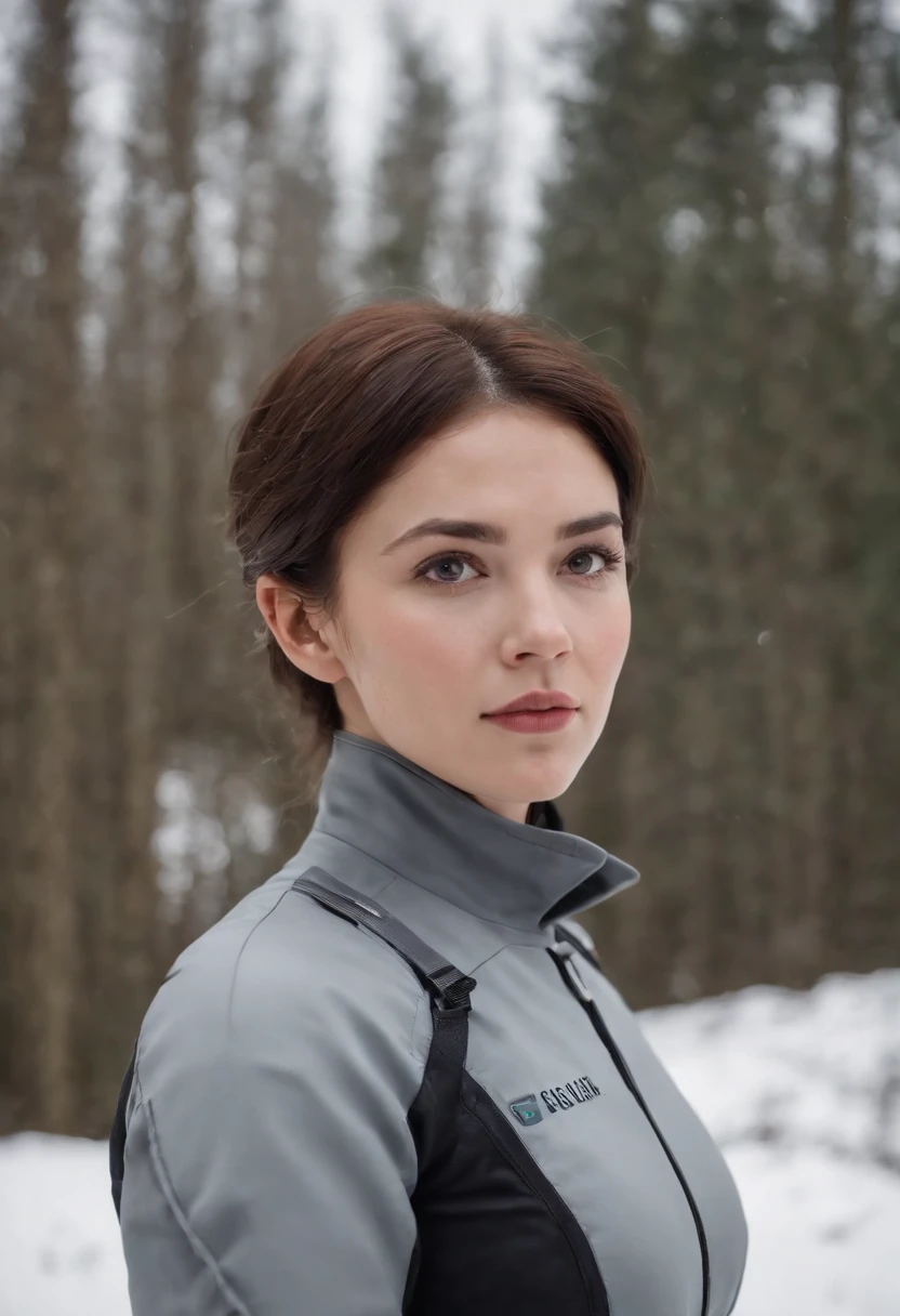 Ring World,Science fiction,sci fi  movie,artillery,Long-range missiles,Based on the Film Foundation ,woman,Adult,The protagonist,28 years old,Hopeful faces,Brown eyes,Short hairstyle,brunette color hair，White-gray,Scientist uniform,White researcher coat,Open meadow,rebel,chaos,epcot,Socialist world,Snow,chaos