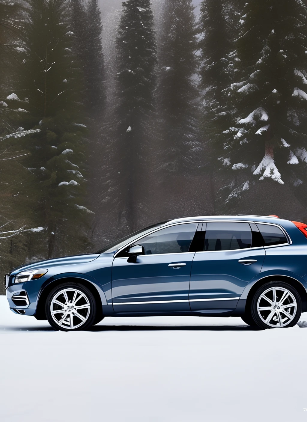Cool Volvo XC60 in the snow