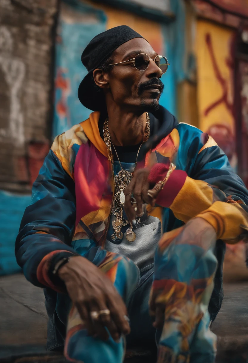 Ultra Realistic SNOOP DOOG Singer Style Ad (No Poster Writing) personnage flyer style 2020 street art portrait