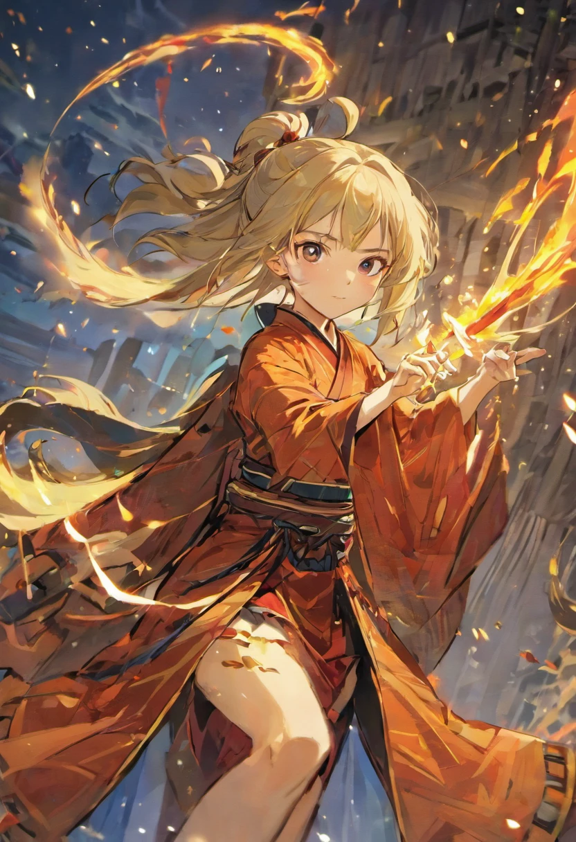 Chinese Taoist female samurai，8k wallpaper，Hanfu，超高分辨率，xiuxian，Swing your sword and cast spells