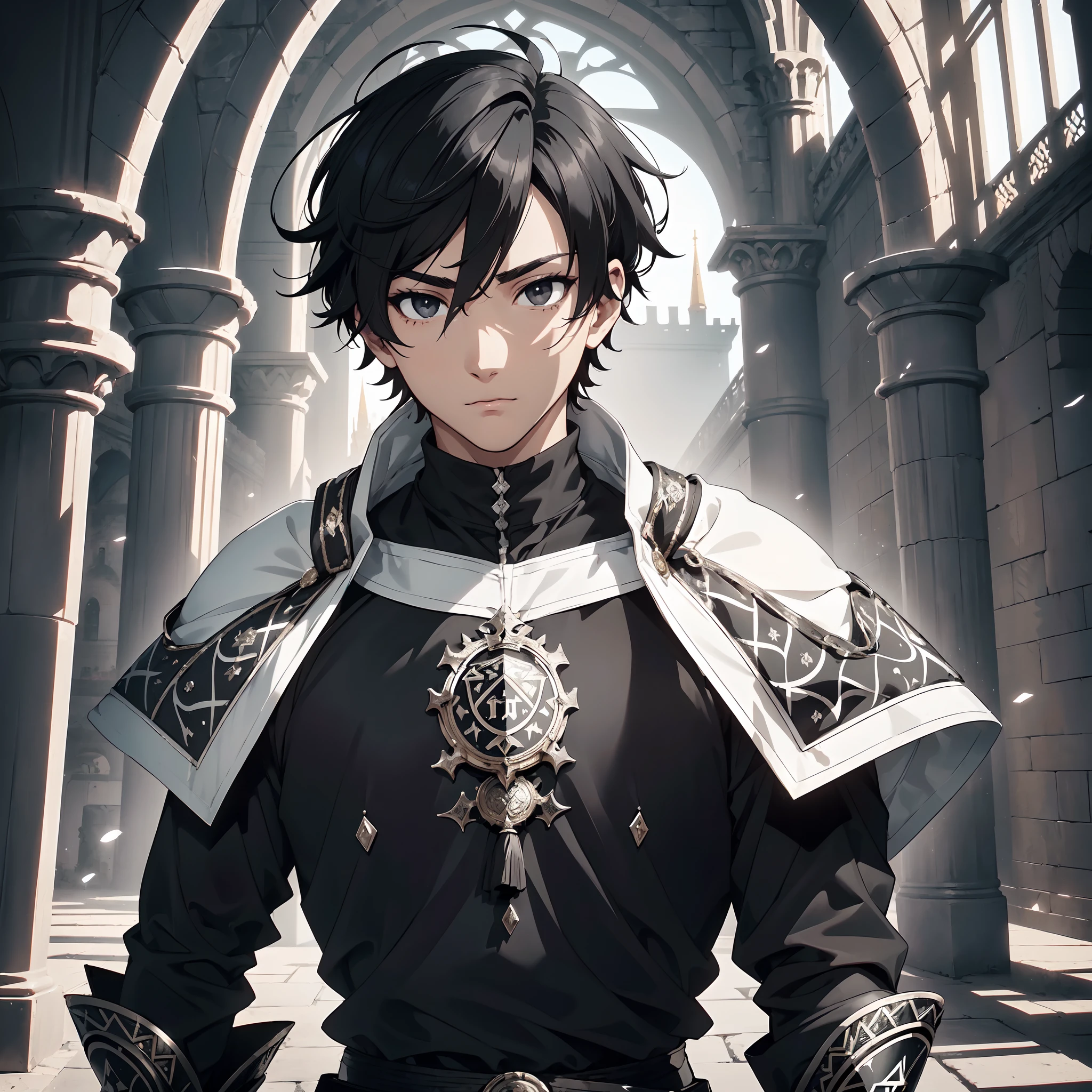 128K Ultra High Definition,
128K Ultra High Quality,
128K Ultra High Resolution,
Best Definition,
Best Quality,
Best Resolution,
Perfectly Detailed,
Perfectly Designed,
Extremely Detailed,
Extremely Designed,
Hyper Detailed,
Hyper Definition,
Hyper Quality,
Hyper Resolution,
Masterpiece,
(((Anime))),
Body Shot,
(((Boy))),
Handsome,
Muscular Body,
(((Black Short Hair))),
(((Black Eyes))),
(((Hyper Detailed & Perfectly Designed With Ultra High Quality White Tribal Armor))),
(((Inside Of Medieval Royal Palace Background Scenery))),