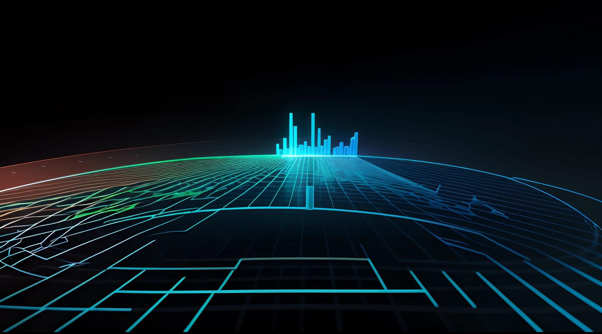 Engaging 3D visualization featuring stunning graphs、glinting