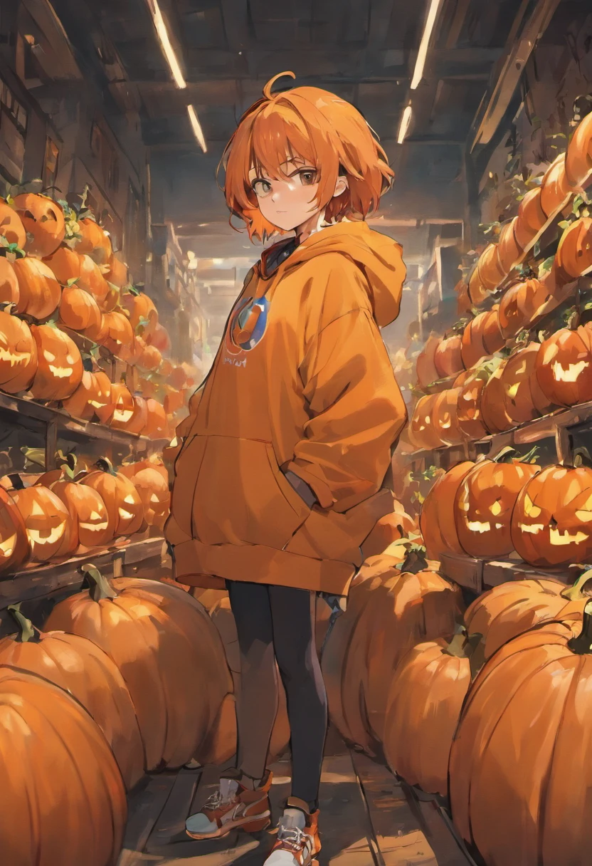 Anime character in a hoodie standing in front of a pumpkin, Kawacy, estilo assustador, Melhor Anime 4K Konachan Wallpaper, estilo de arte de halloween, Em um estilo de Halloween, 🍂 fofo, Arte no estilo de Guweiz, de arknights, tema halloween, estilo anime 4K, Anime Art Wallpaper 8K, Anime Art Wallpaper 4K