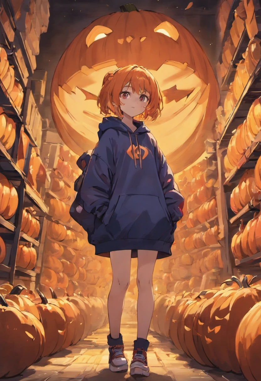 Anime character in a hoodie standing in front of a pumpkin, Kawacy, estilo assustador, Melhor Anime 4K Konachan Wallpaper, estilo de arte de halloween, Em um estilo de Halloween, 🍂 fofo, Arte no estilo de Guweiz, de arknights, tema halloween, estilo anime 4K, Anime Art Wallpaper 8K, Anime Art Wallpaper 4K