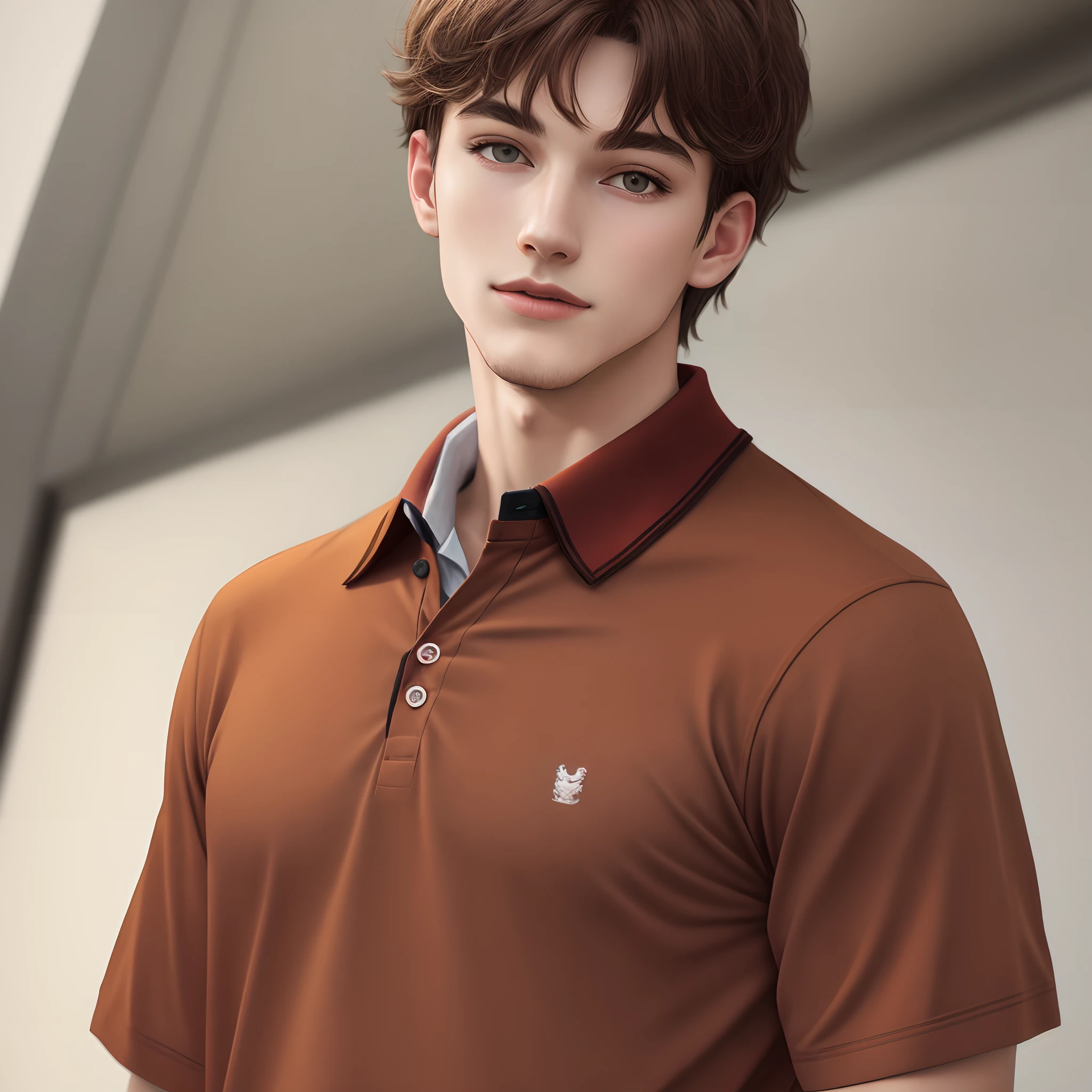 Brown polo shirt